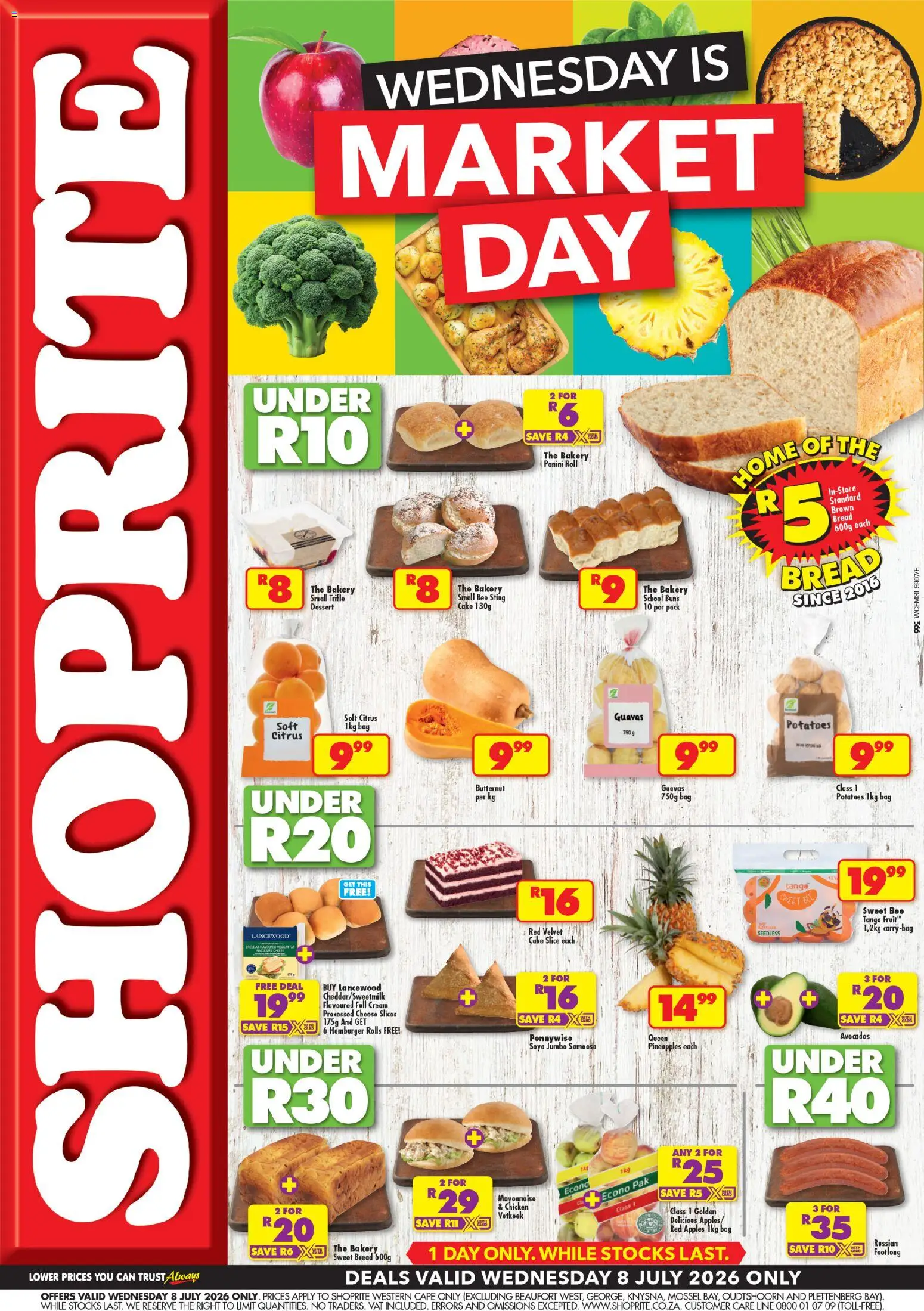 New Shoprite catalogue – valid from 08/07/2026 | Page: 1 | Products: Chicken, Avocados, Fruit, Mayonnaise
