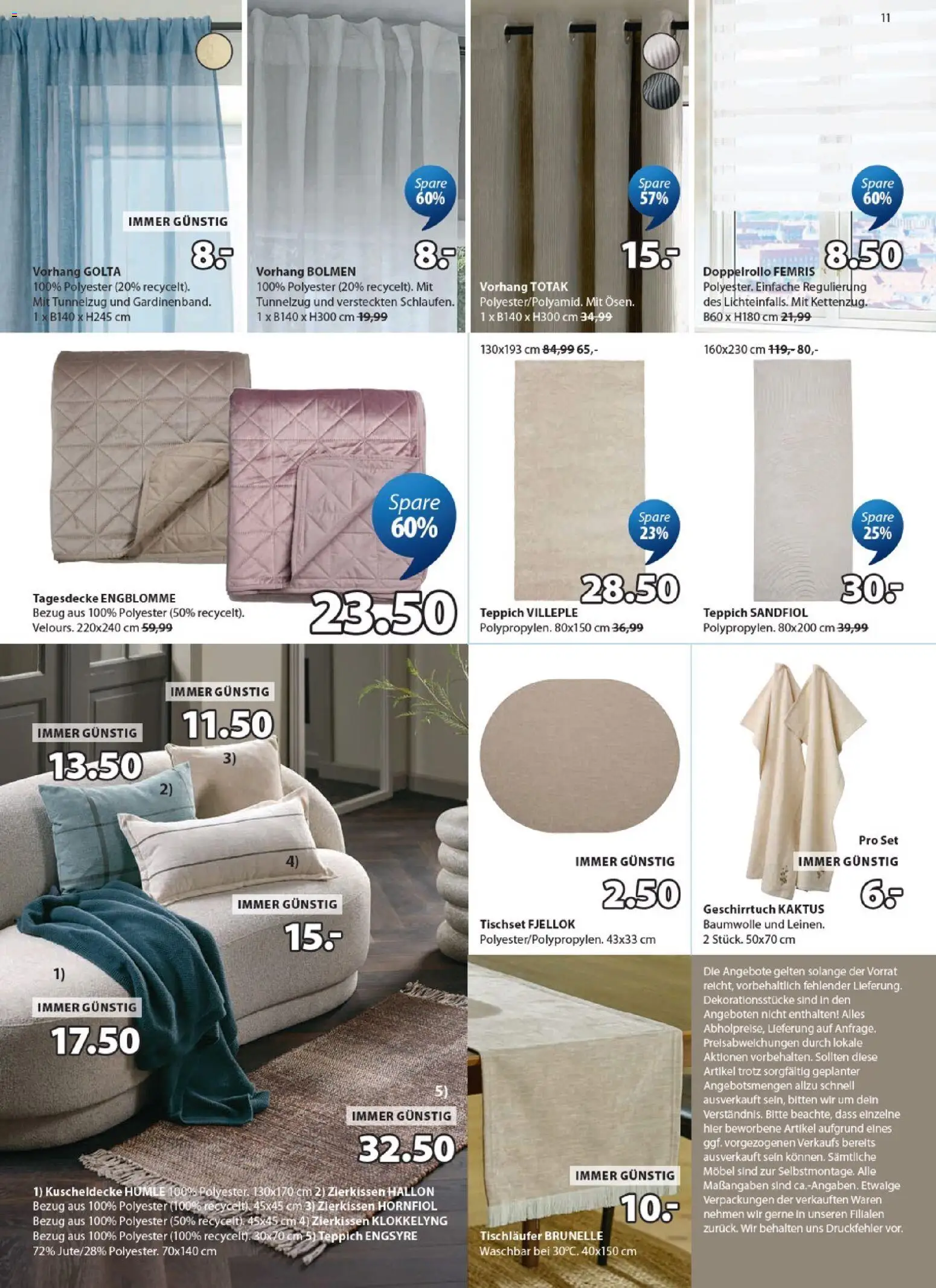 JYSK Prospekt aktuell gültig ab 25.09.2026 | Seite: 11 | Produkte: Teppich