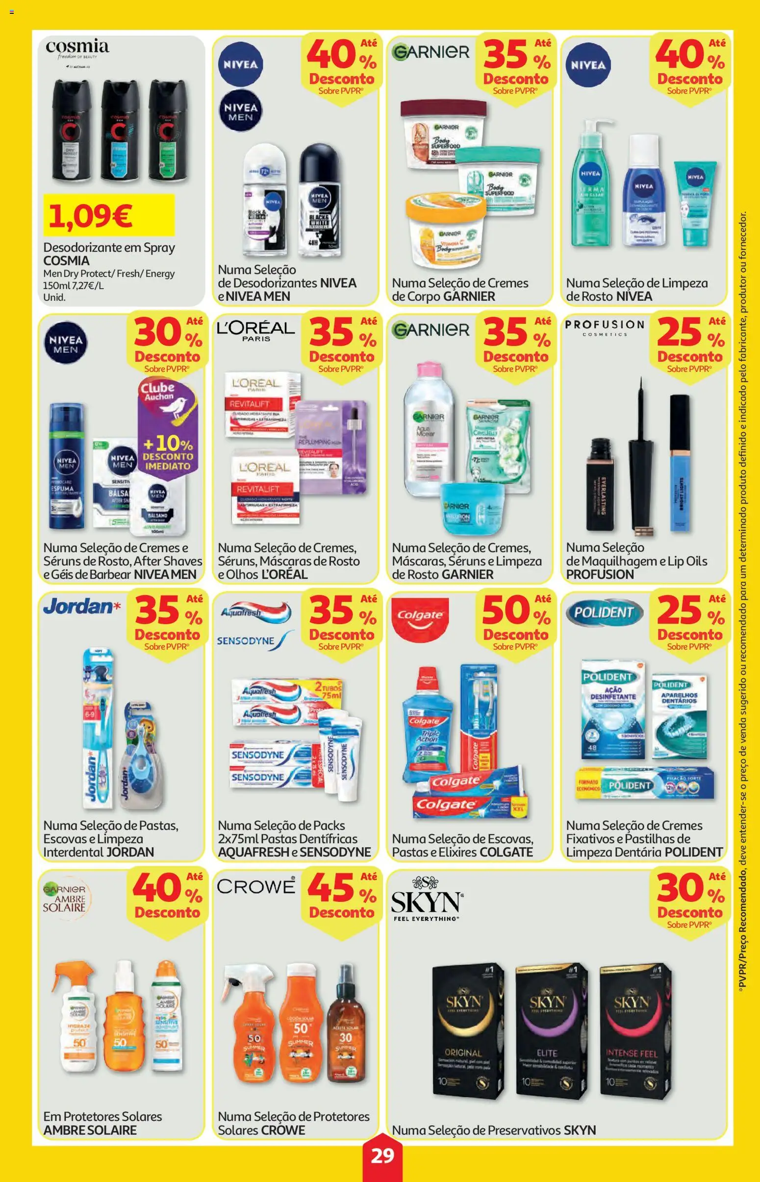 Auchan folheto │ válido de 16/07/2026 | Página: 29 | Produtos: Preservativos, Maquilhagem, Desodorizante