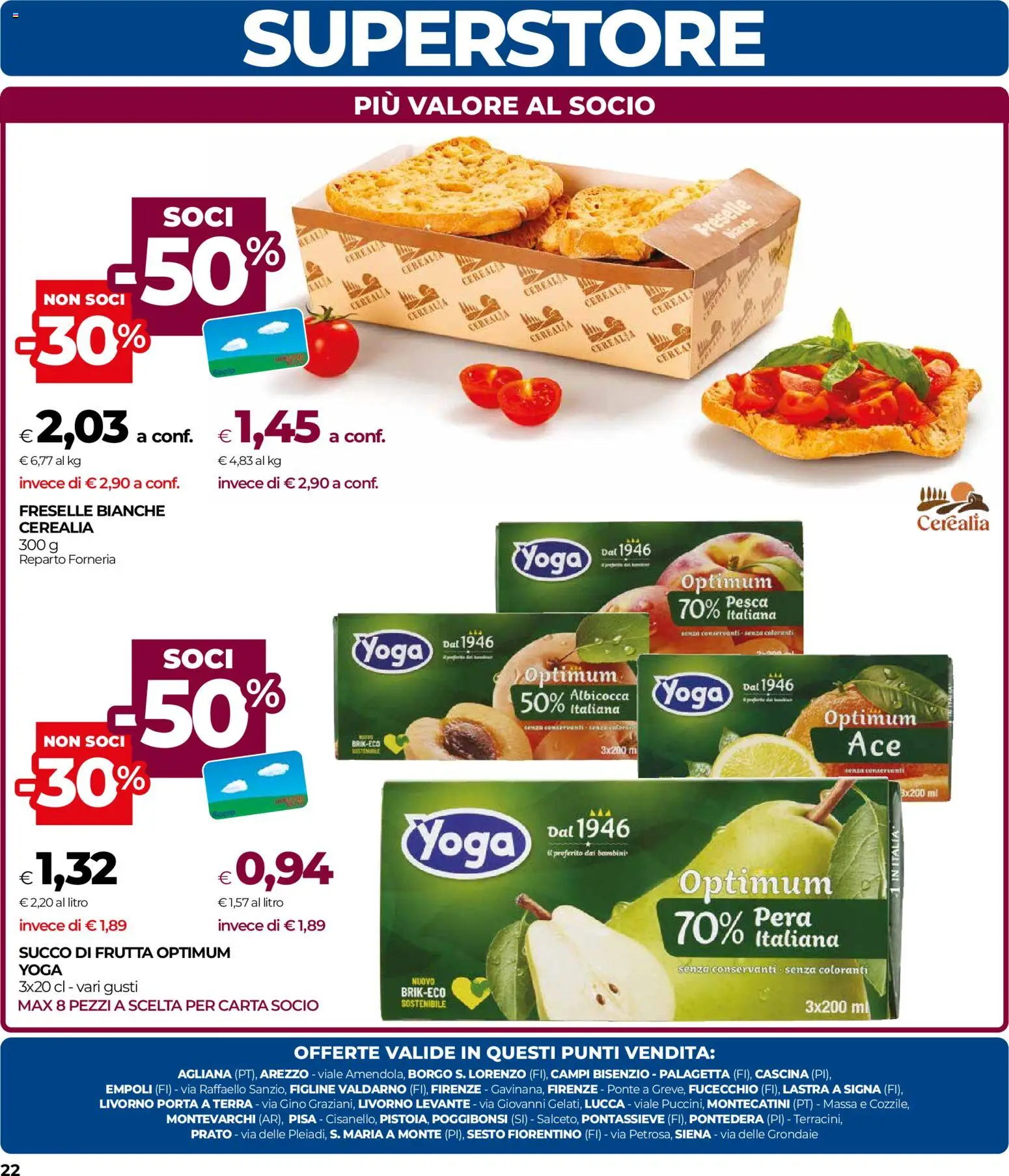 Volantino COOP del 30/07/2026 | Pagina: 22 | Prodotti: Succo, Pesca, Succo di frutta, Terra