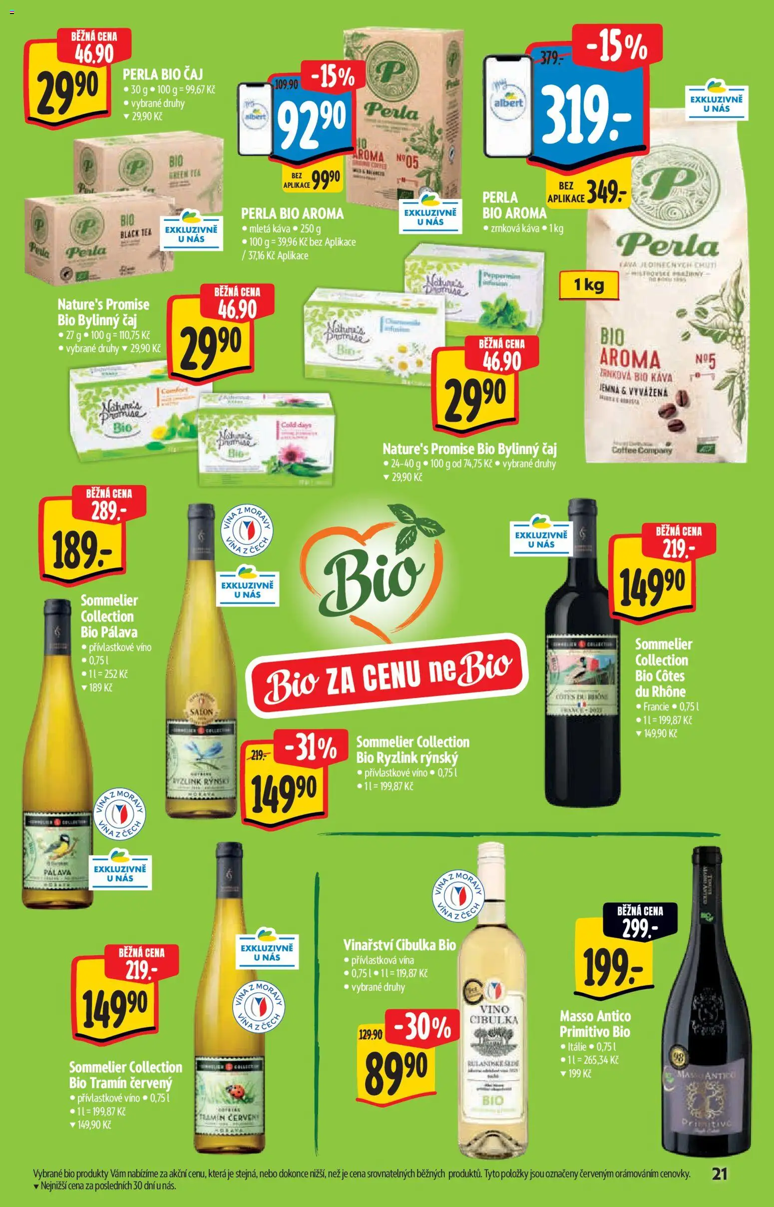 Albert katalog - Hypermarket - Bio od 02.09.2026 | Strana: 21 | Produkty: Káva, Primitivo, Tramín červený, Mletá káva
