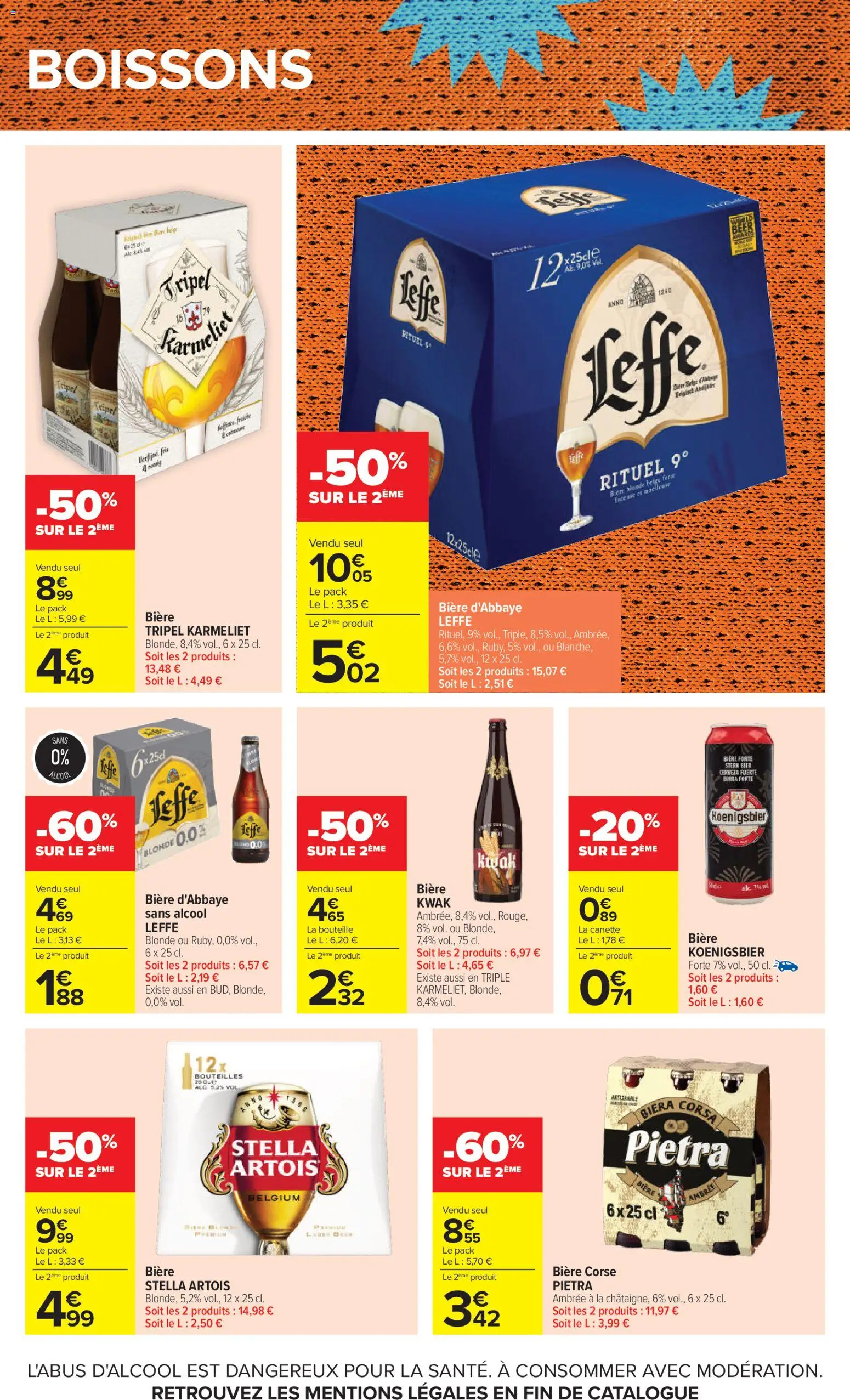 {H1} | Page: 48 | Produits: Alcool, Bière blonde, Bière