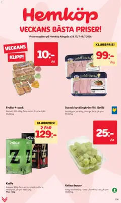 Hemköp erbjudanden - Förhandsvisning av reklamblad från butik Hemköp aktuell från 13/07/2026