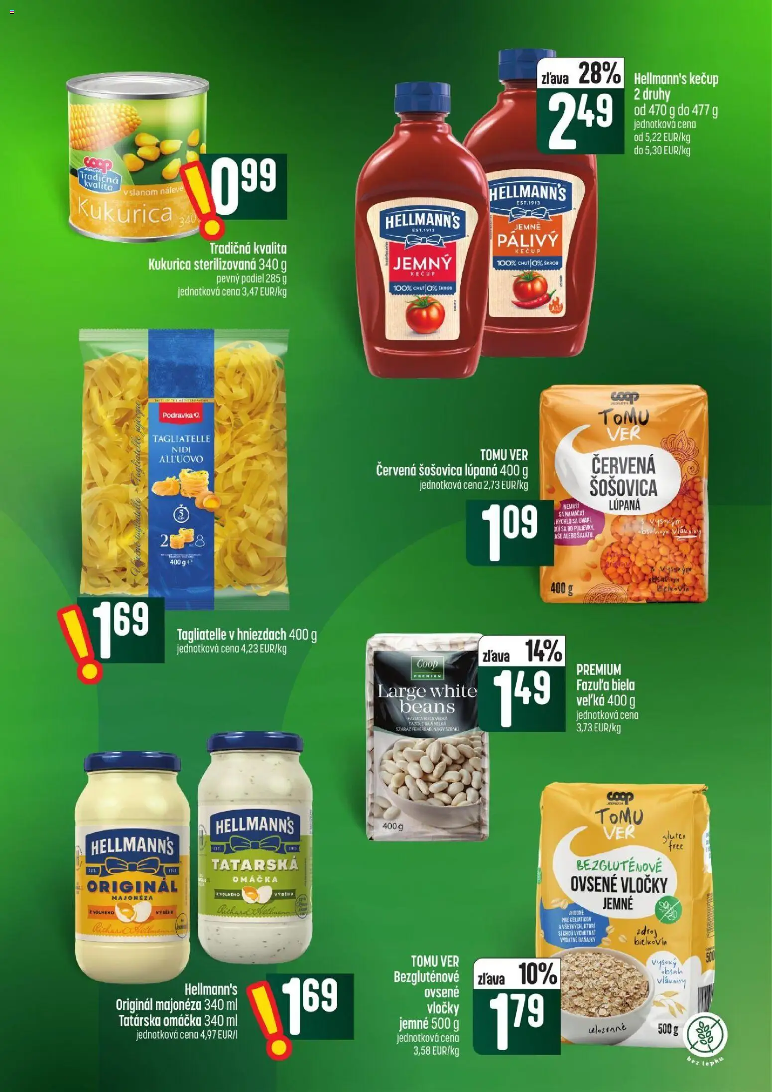 Nové COOP Jednota akcie – leták je platný od 15.10.2026 | Strana: 31 | Produkty: Polievky, Šošovica, Tatárska omáčka, Kukurica