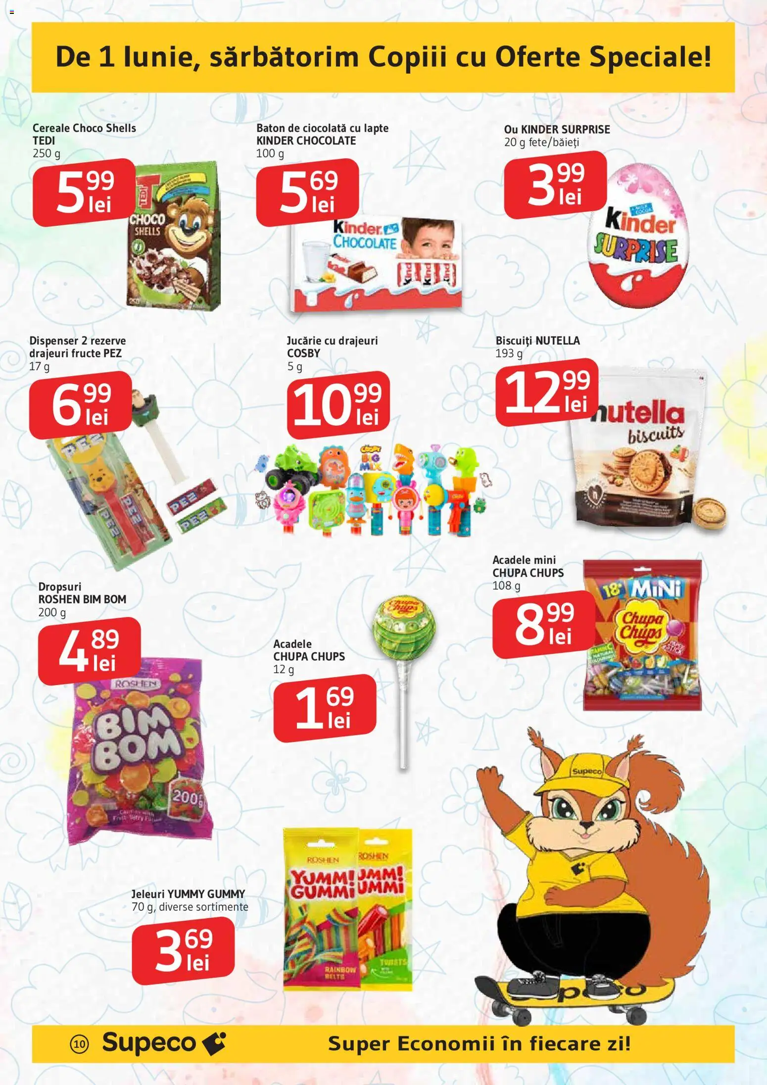 Noul catalog Supeco – valabil de la 14.05.2026 | Pagină: 10 | Produse: Ciocolată, Cereale, Jeleuri, Acadele