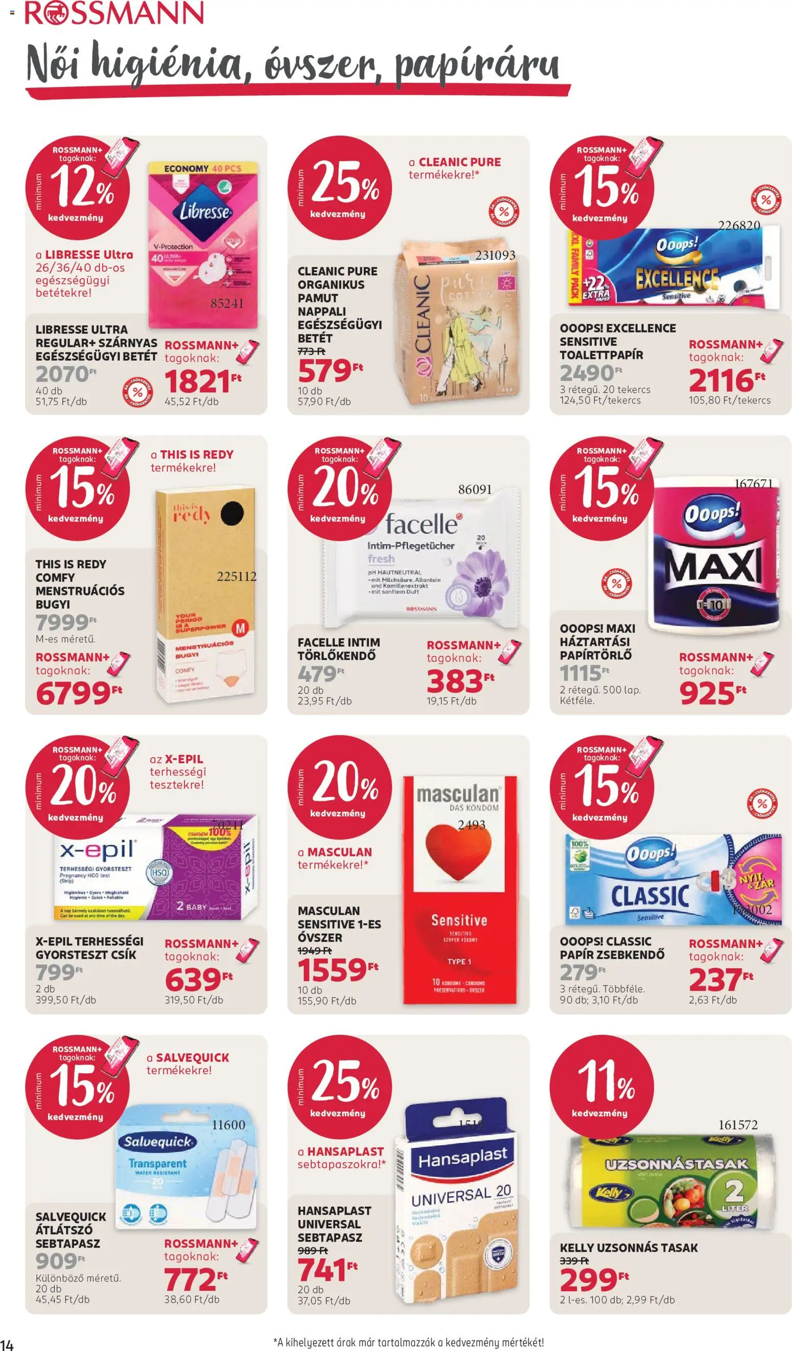 Rossmann akciós ujság - amely érvényes a következő dátumtól: 2026.10.19. | Oldal: 16 | Termékek: Zsebkendő, Papírtörlő, Sebtapasz, Óvszer