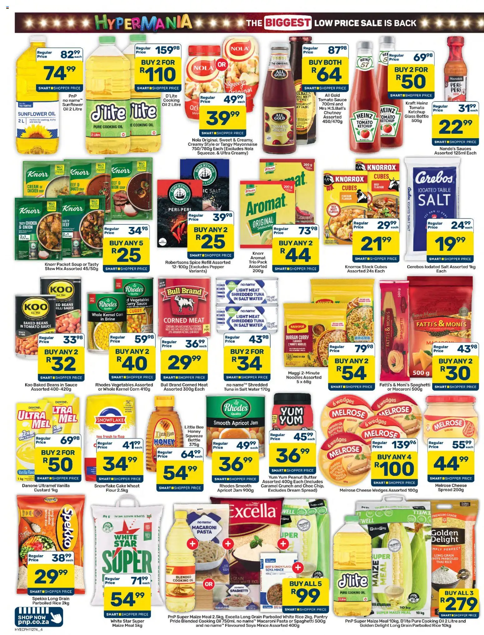 New Pick n Pay catalogue – valid from 25/09/2026 | Page: 4 | Products: Jam, Baked beans, Rice, Salt