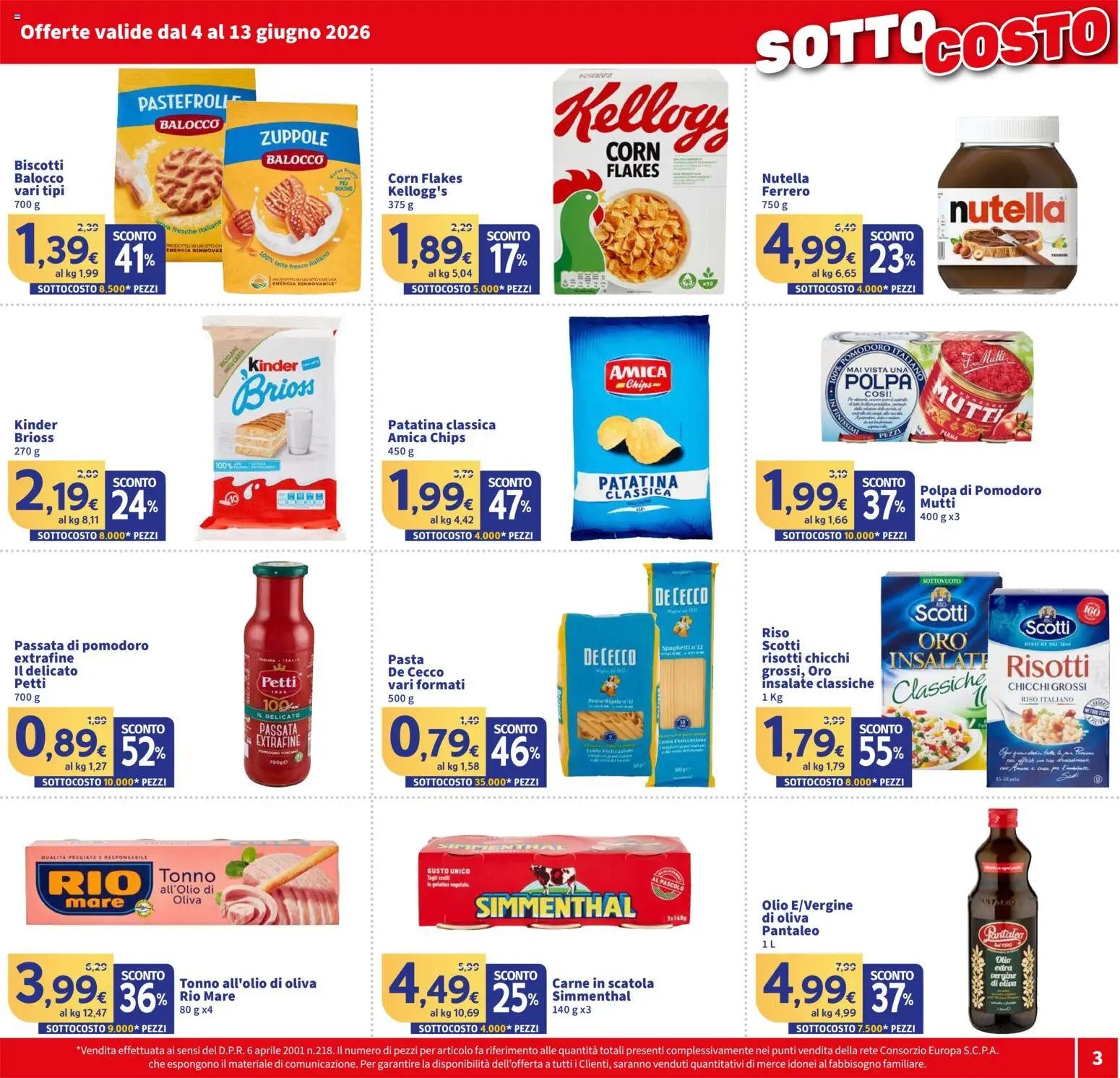 Volantino SIGMA del 04.06.2026 | Pagina: 3 | Prodotti: Pomodoro, Latte, Passata di pomodoro, Tonno