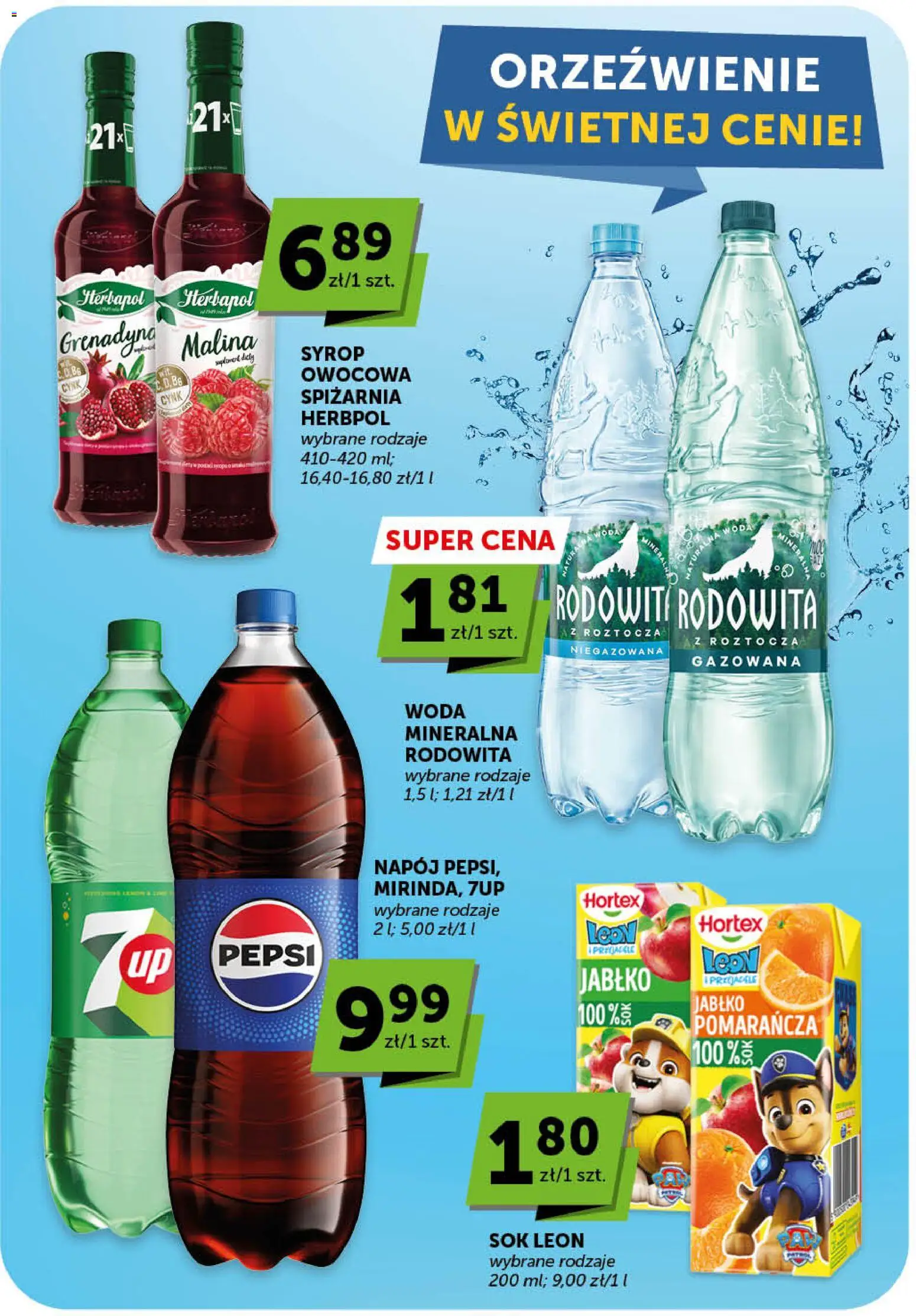 Euro Sklep gazetka - Market od 14.05.2026 | Strona: 19 | Produkty: Syrop, Malina, Sok, Woda