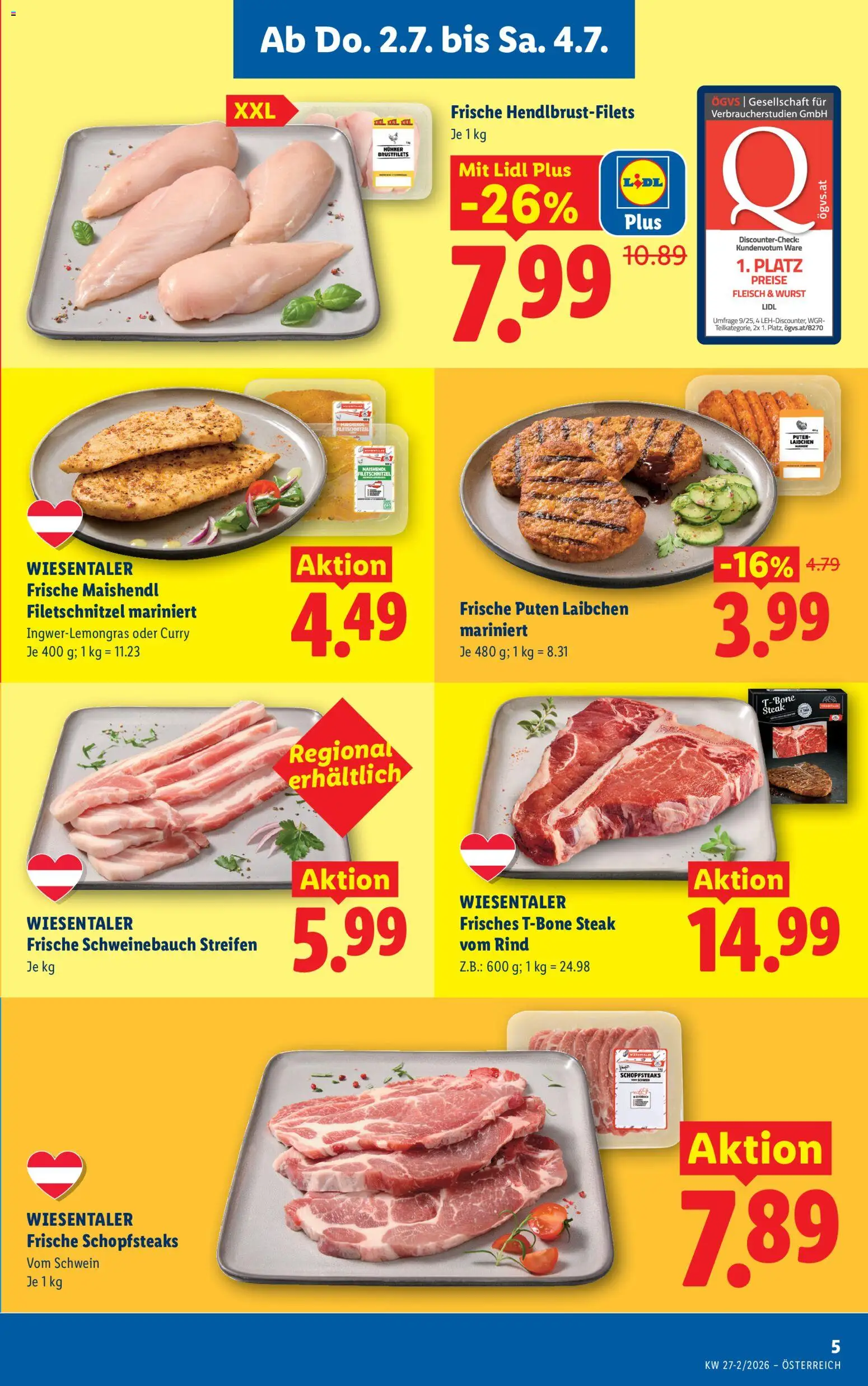 Lidl - Flugblatt gültig ab 02.07.2026 | Seite: 7 | Produkte: Wurst