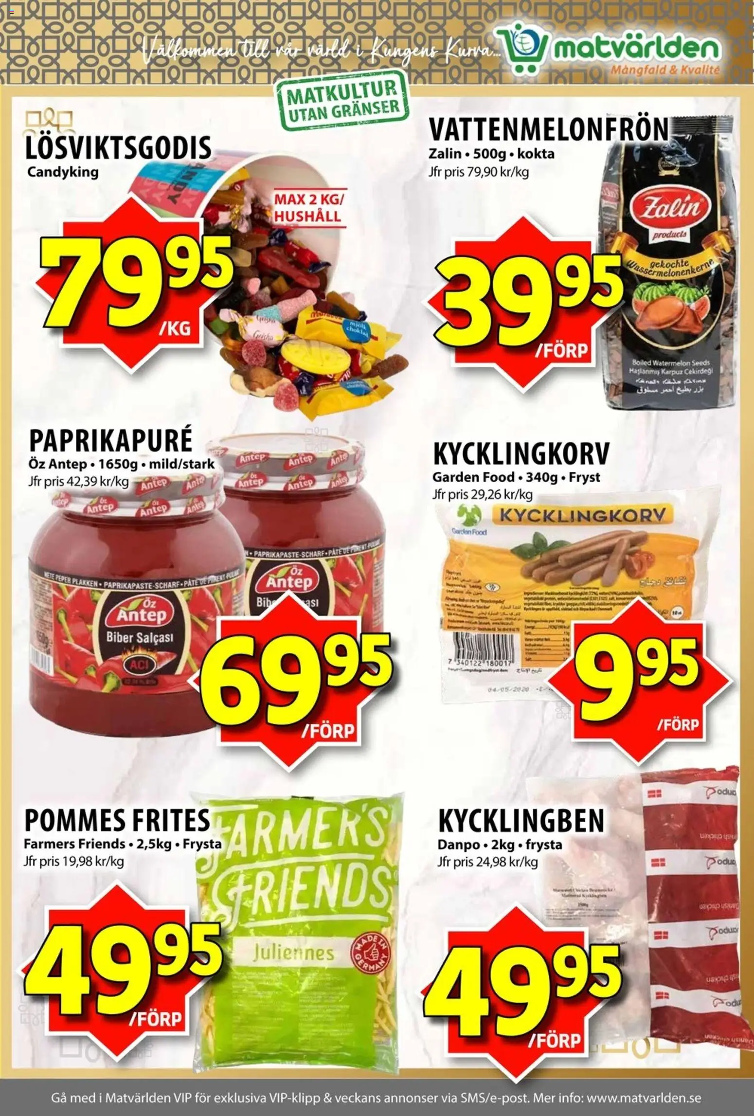 Matvärlden reklamblad aktuell från 19/10/2026 | Sida: 4 | Produkter: Choklad, Pommes frites