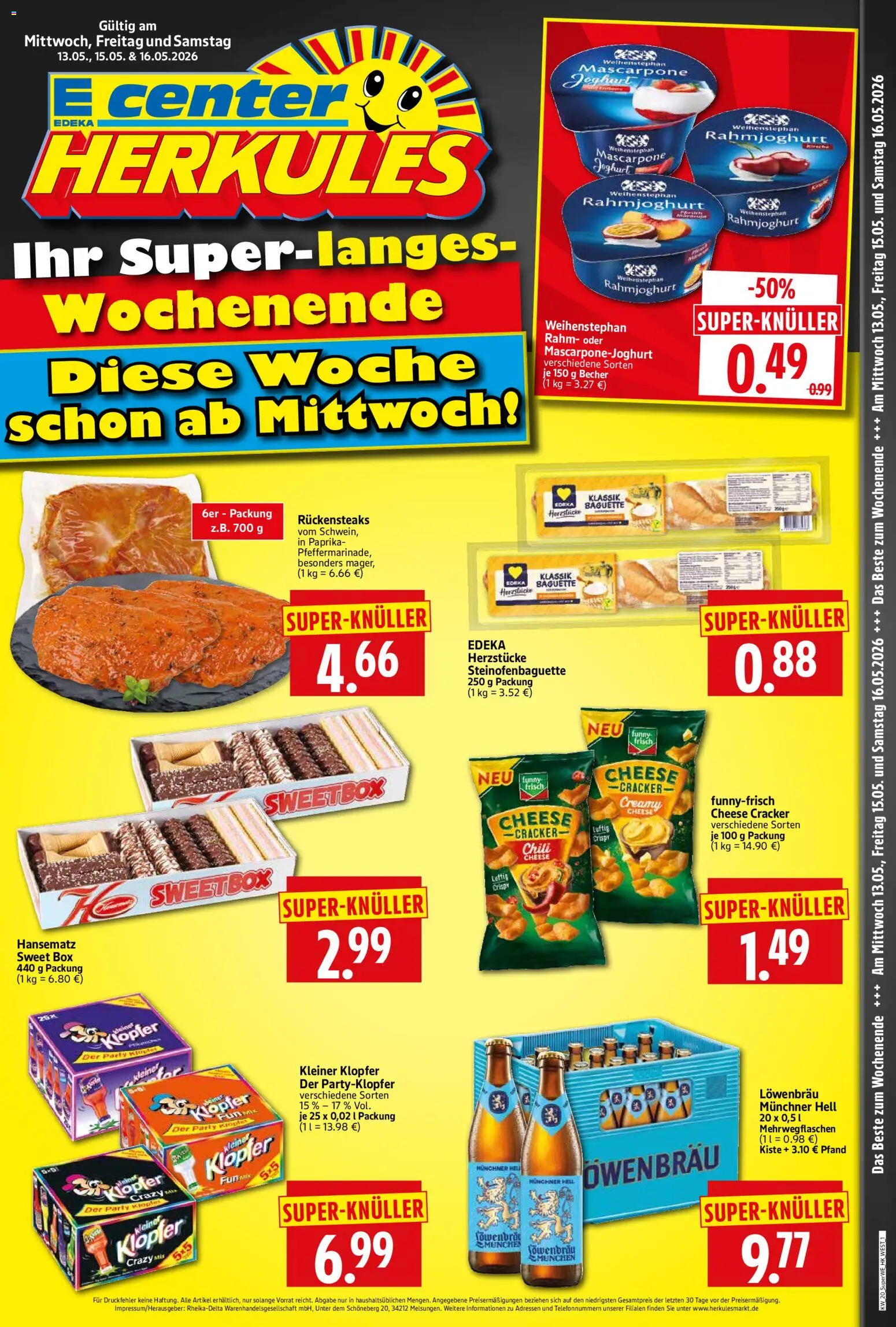 HERKULES Sonderbeilage – gültig ab 13.05.2026 | Seite: 1 | Produkte: Mascarpone, Joghurt, Funny frisch, Paprika