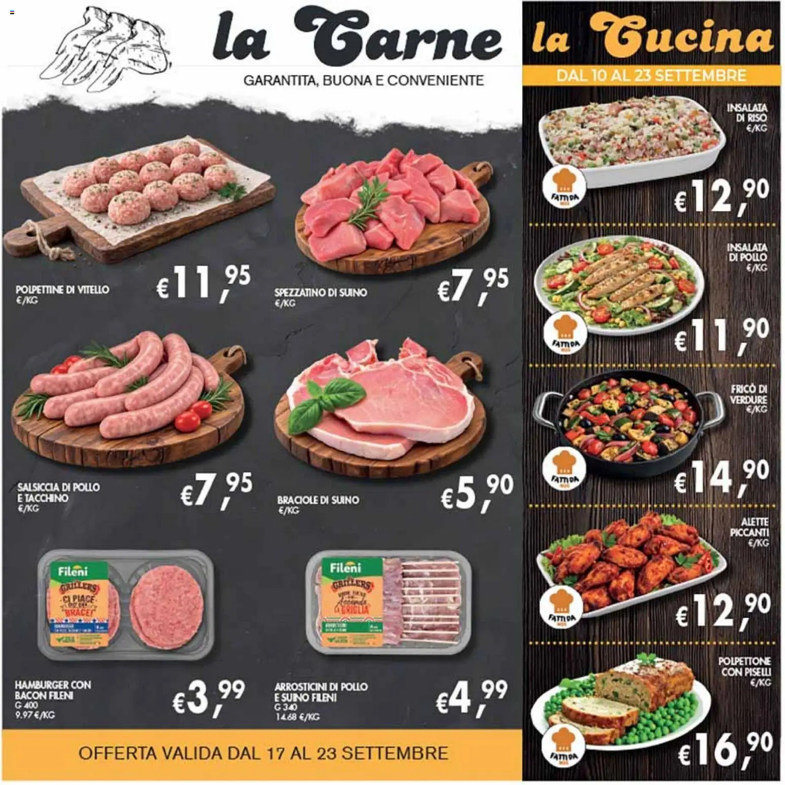 Volantino Coal del 10/09/2026 | Pagina: 9 | Prodotti: Pollo, Tacchino, Bacon, Arrosticini
