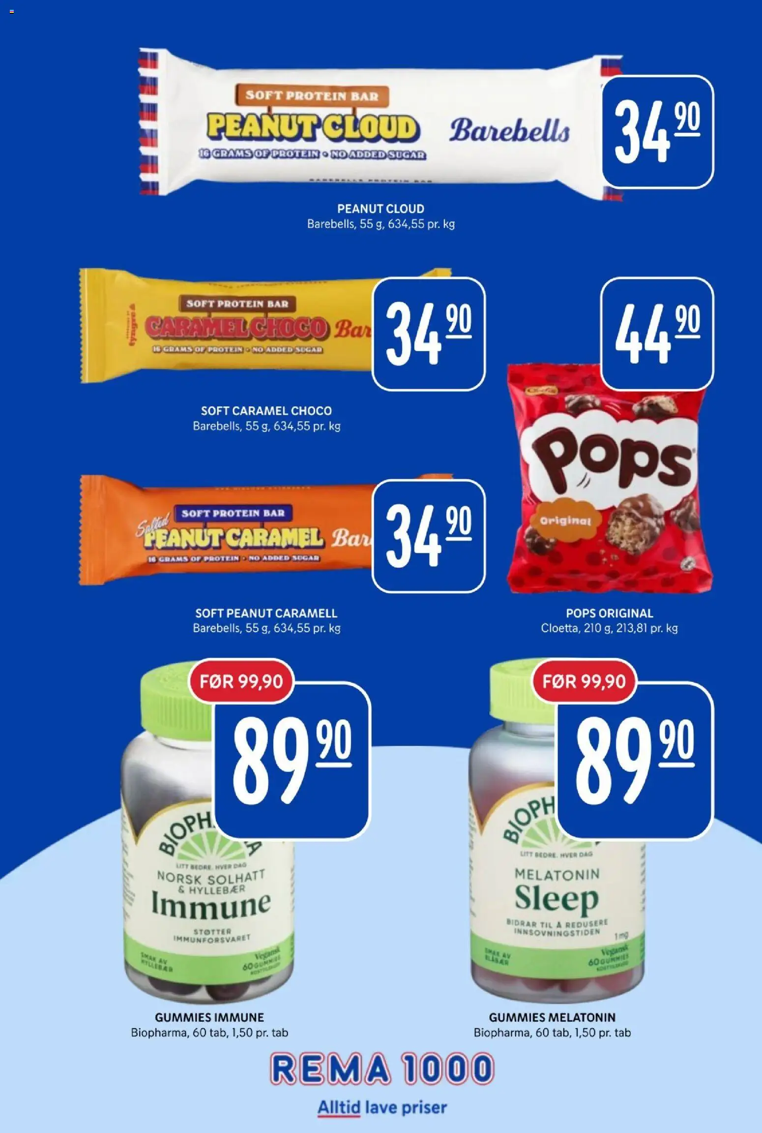 {H1} | Side: 25 | Produkter: Melatonin, 1, Solhatt, Protein bar