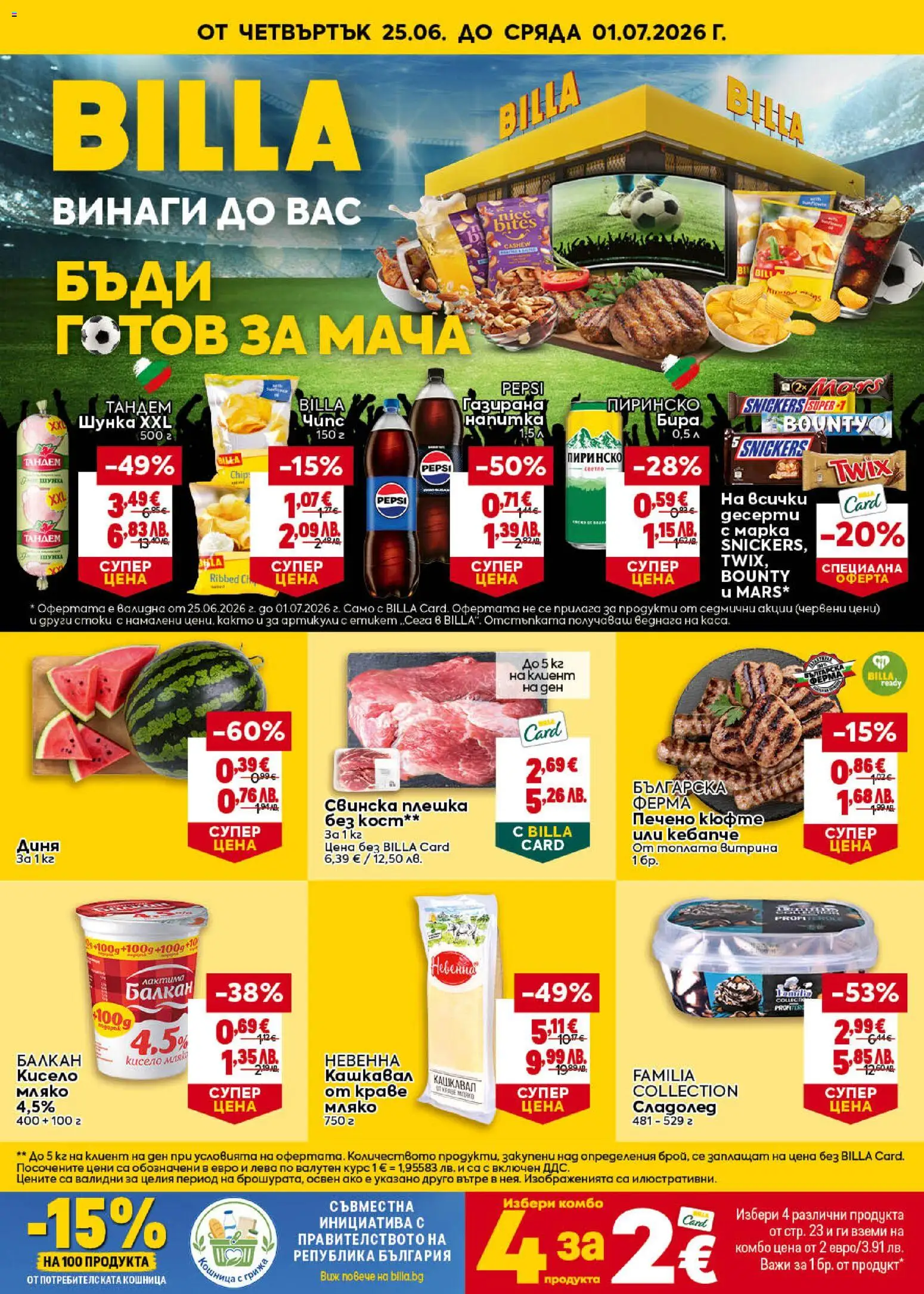 {H1} | Страница: 1 | Продукти: Шунка, Чипс, Сладолед, Диня