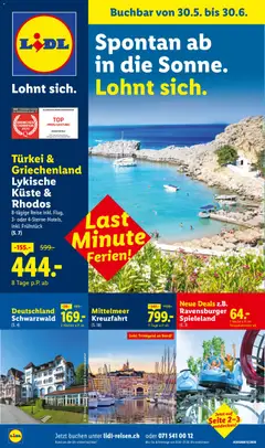 Lidl Aktionen Reisen ab 30.05.2026 gültig