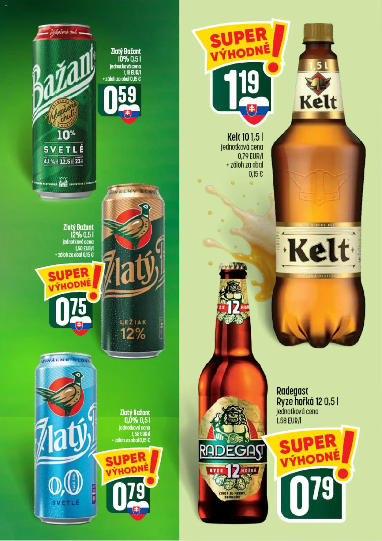 Nové COOP Jednota akcie – leták je platný od 10.09.2026 | Strana: 53 | Produkty: Kelt, Radegast, Zlatý Bažant