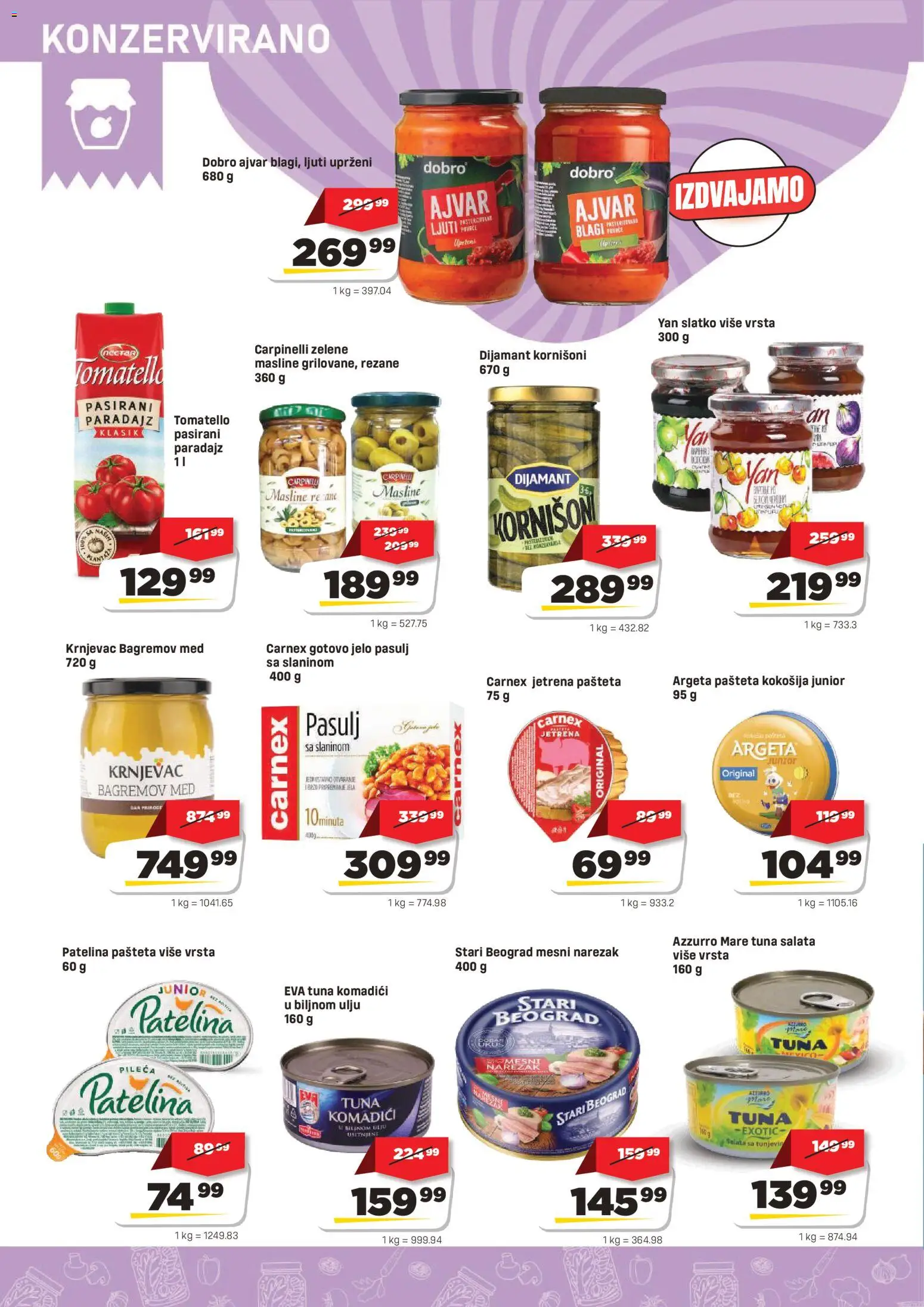 Super DIS katalog - važi od 30.07.2026 | Strana: 8 | Proizvode: Ajvar, Pasirani paradajz, Narezak, Paradajz