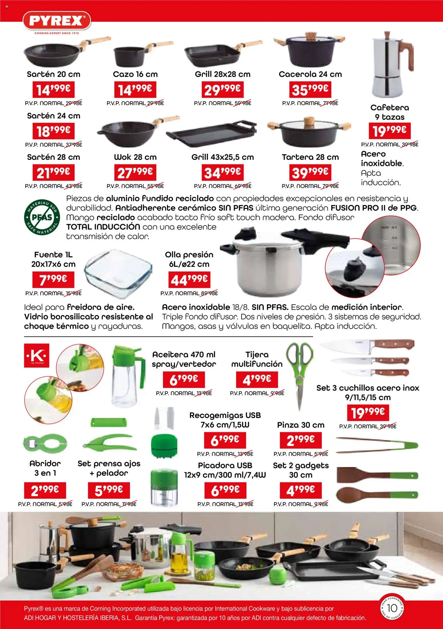 Eroski Pyrex │ válido desde el 04.06.2026 | Página: 2 | Productos: USB, Ρούτερ, Prensa, Freidora