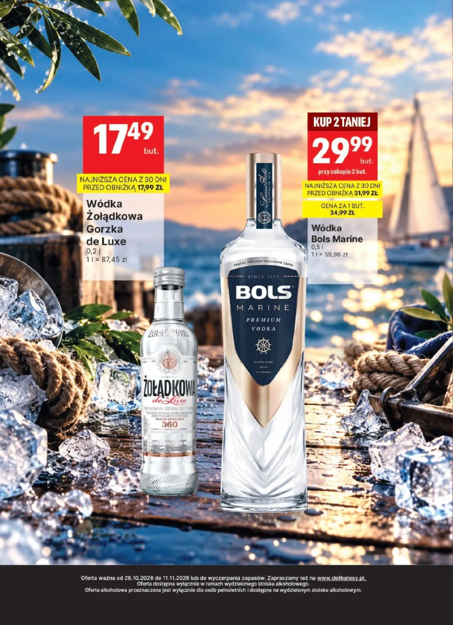 Delikatesy Centrum gazetka - DeliBarek od 29.10.2026 | Strona: 11 | Produkty: Vodka, Wódka