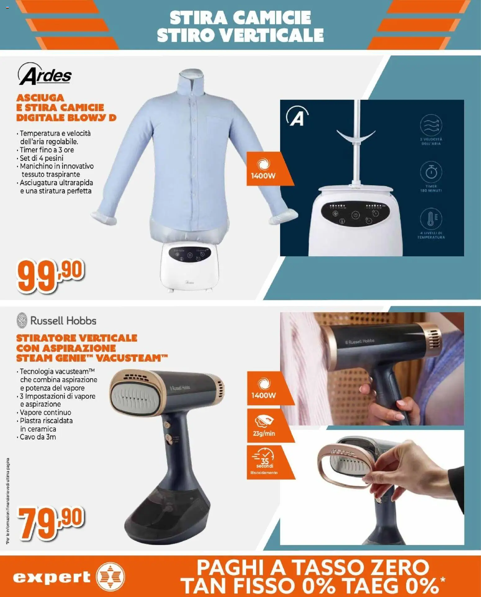 Volantino Expert del 02/07/2026 | Pagina: 9 | Prodotti: Stiratore verticale, Cavo