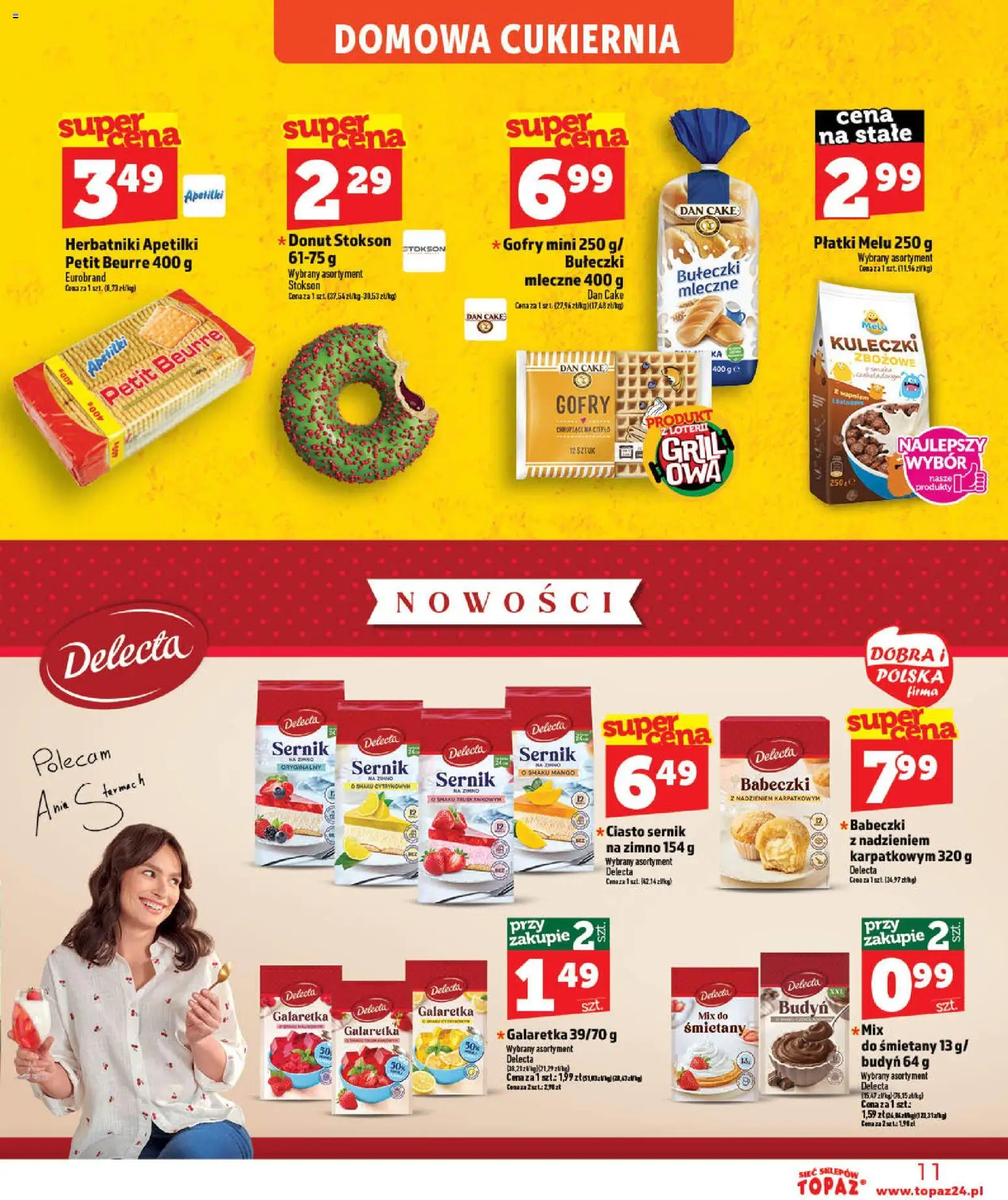 Topaz gazetka - Otwarcie Stoczek Łukowski od 30.05.2026 | Strona: 11 | Produkty: Mango, Grill, Herbatniki, Donut
