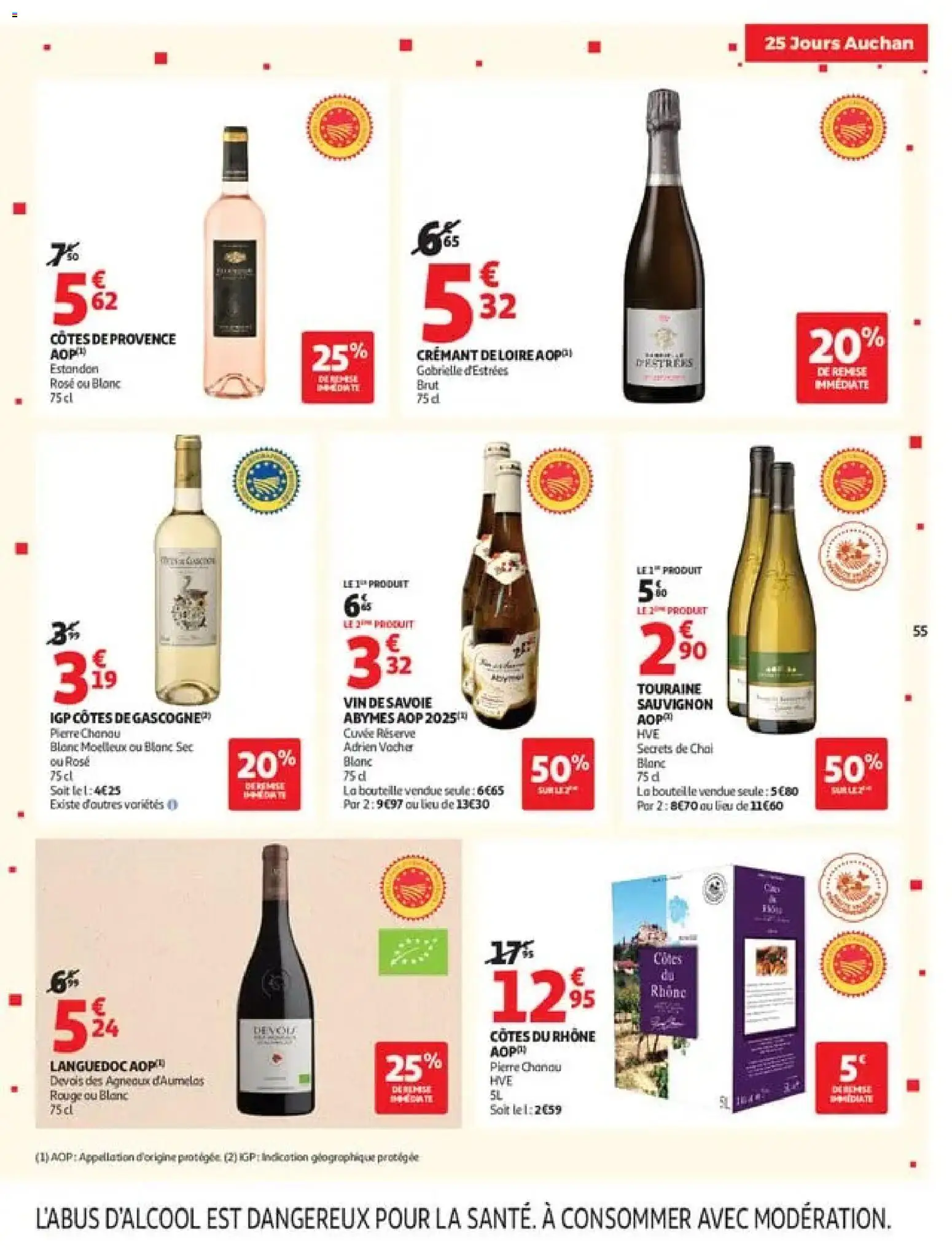 {H1} | Page: 55 | Produits: Crémant de Loire, Blanc moelleux, Bouteille, Vin