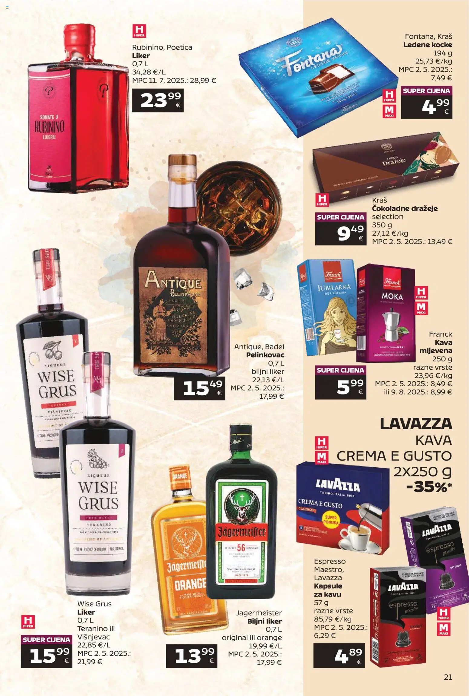 Tommy katalog | vrijedi od 09.03.2026 | Stranica: 21 | Proizvodi: Pelinkovac, Jägermeister, Liker, Teranino