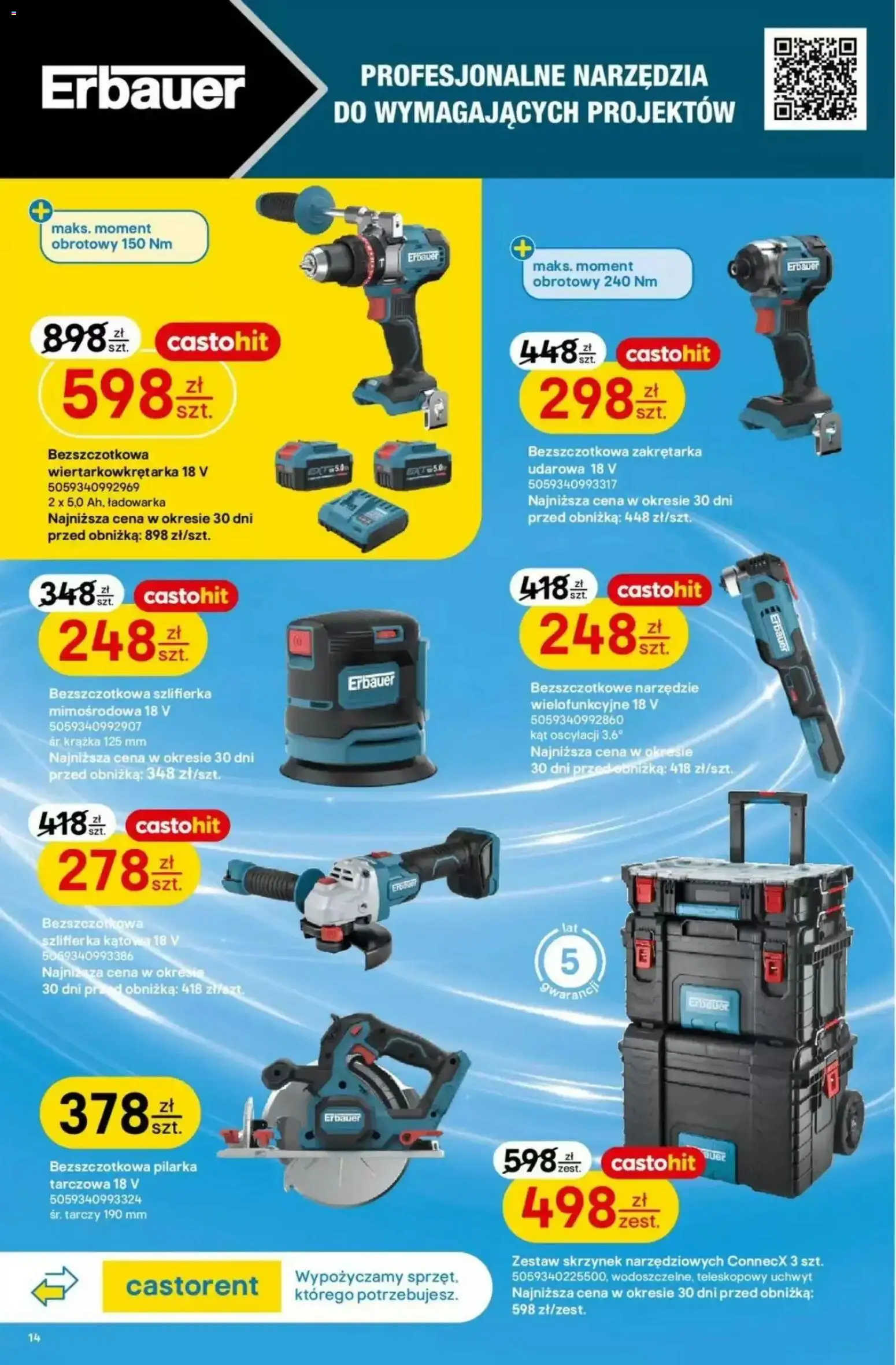 Castorama gazetka od 12.08.2026 | Strona: 14 | Produkty: Narzędzia, Ładowarka, Szlifierka