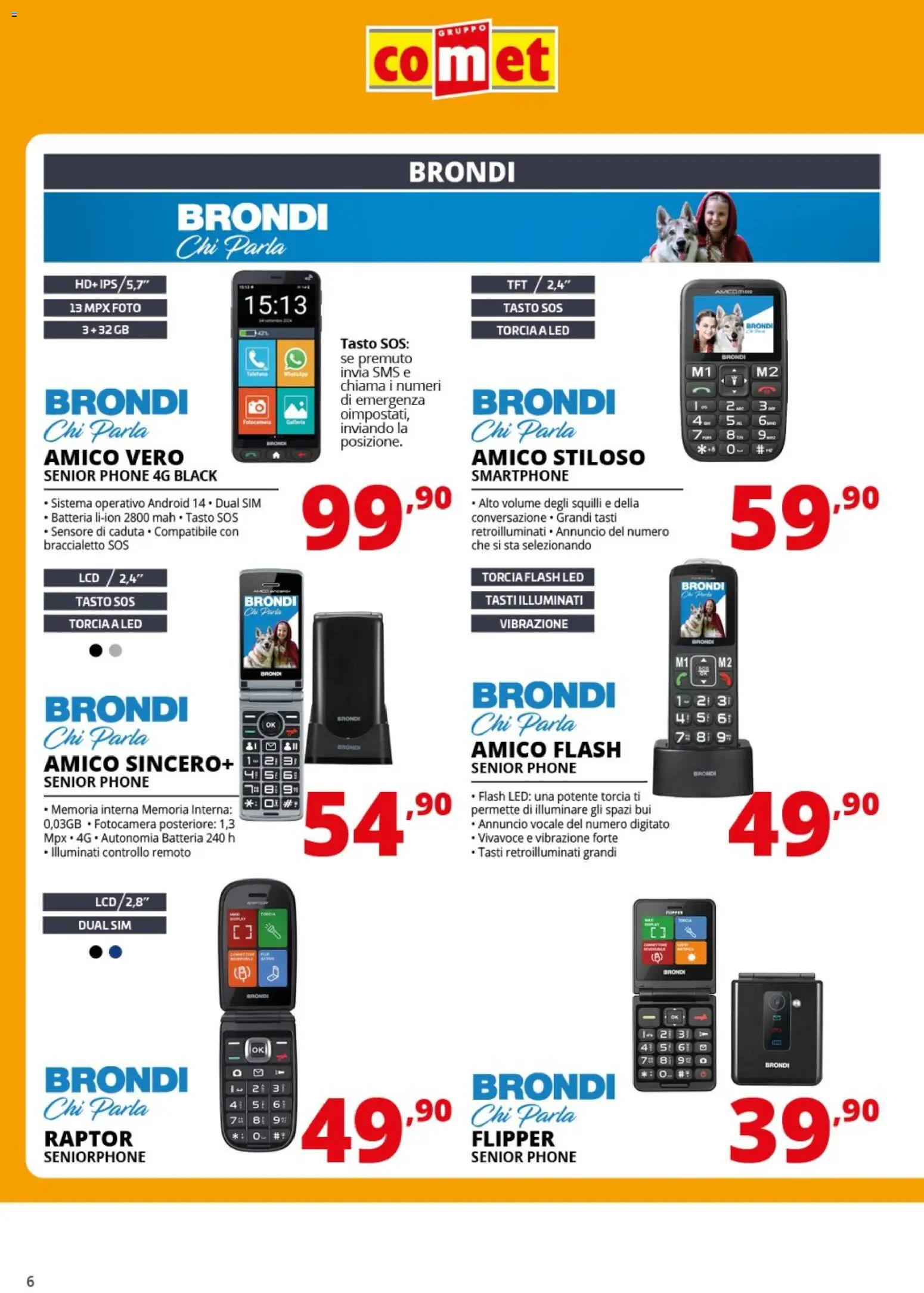 Volantino Comet del 30/07/2026 | Pagina: 6 | Prodotti: Torcia, Smartphone, Fotocamera, Batteria