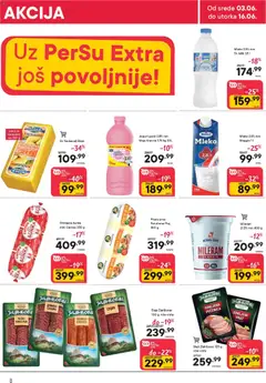 PerSu katalog - pregled PerSu kataloga - važi od 03.06.2026 | Strana: 8 | Proizvode: Pileća prsa, Kačkavalj, Šunka, Pečenica