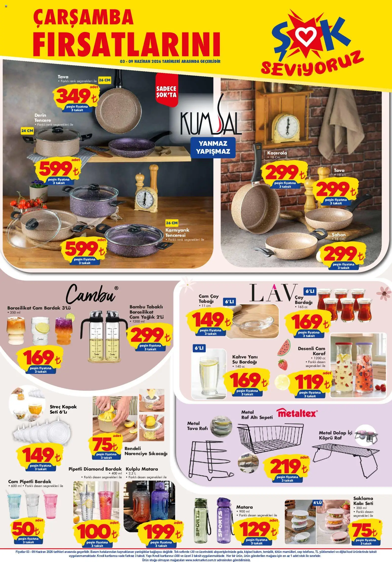 Şok Market aktüel ürünler kataloğu yayımlandı! Bu hafta 03 - 09 Haziran 2026 günü Şok Market indirimli ürünleri
