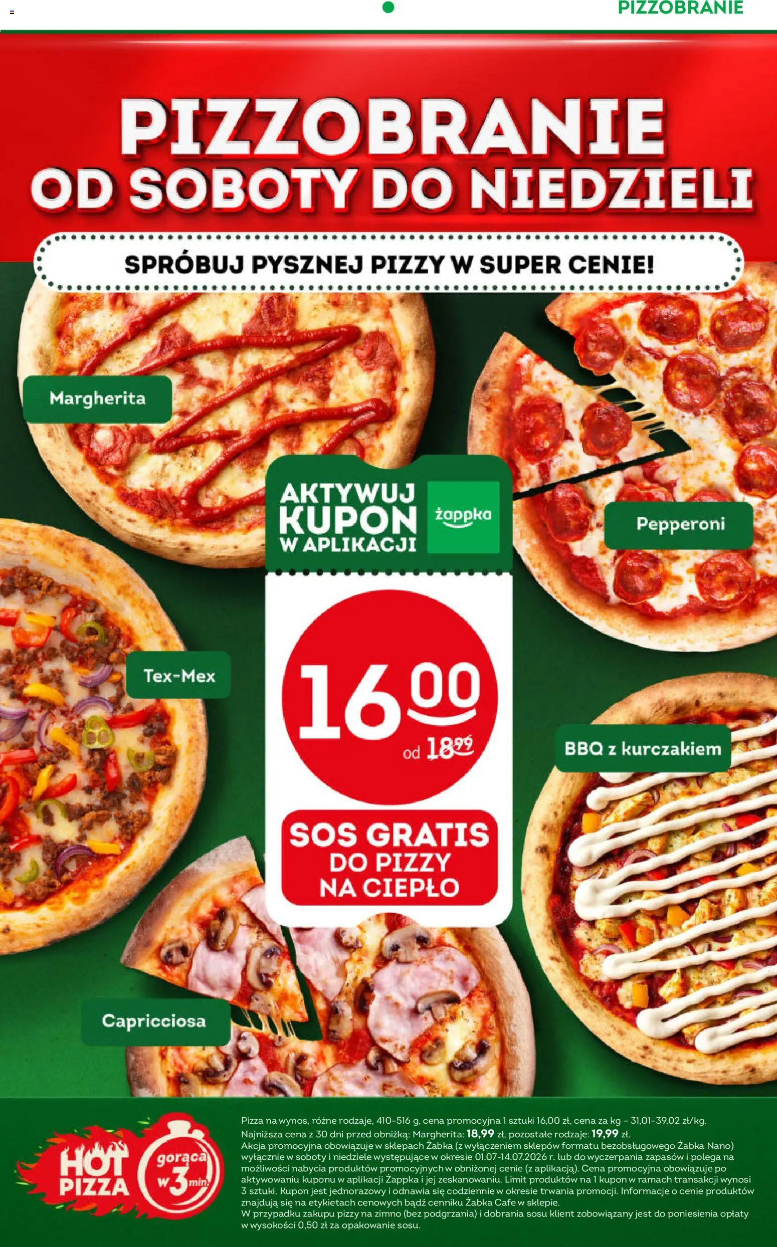 Żabka gazetka od 01.07.2026 | Strona: 63 | Produkty: Pizza, Sos