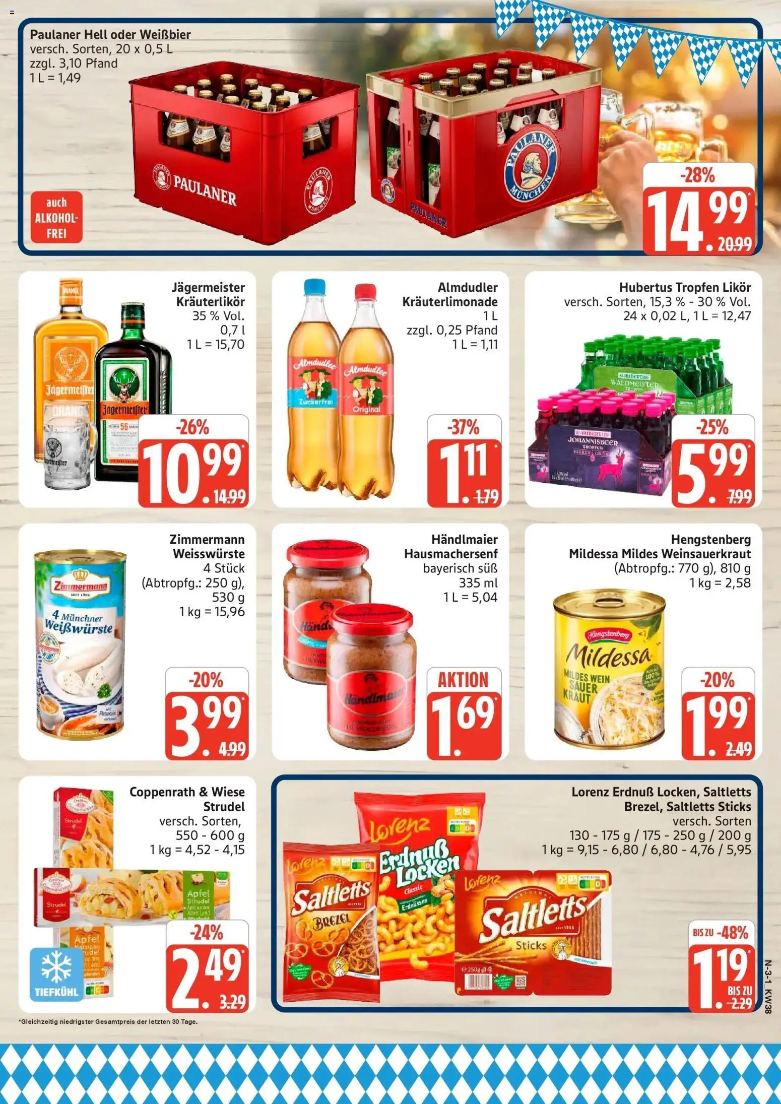 Edeka Prospekt Rostock (ab 14.09.2026) » Angebote Online | Seite: 3 | Produkte: Äpfel, Jägermeister, Wein, Paulaner