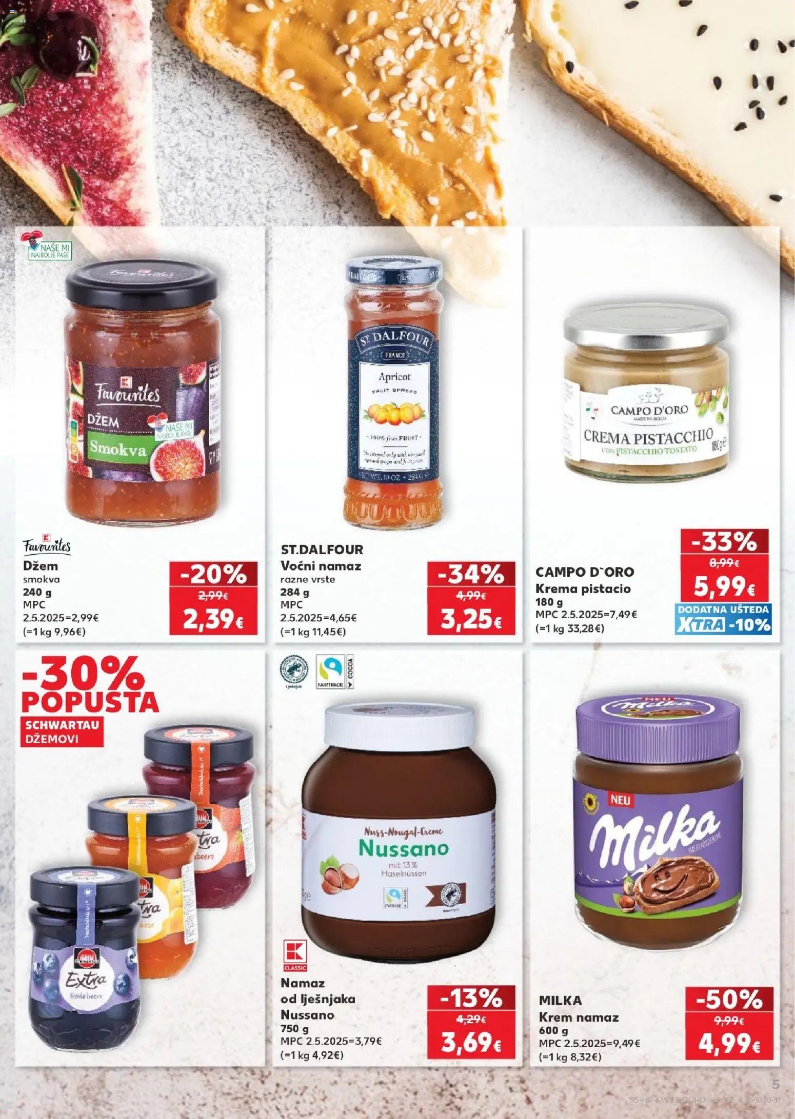 Kaufland HR akciós ujság - amely érvényes a következő dátumtól: 2026.10.21. | Oldal: 5 | Termékek: Krém, Milka