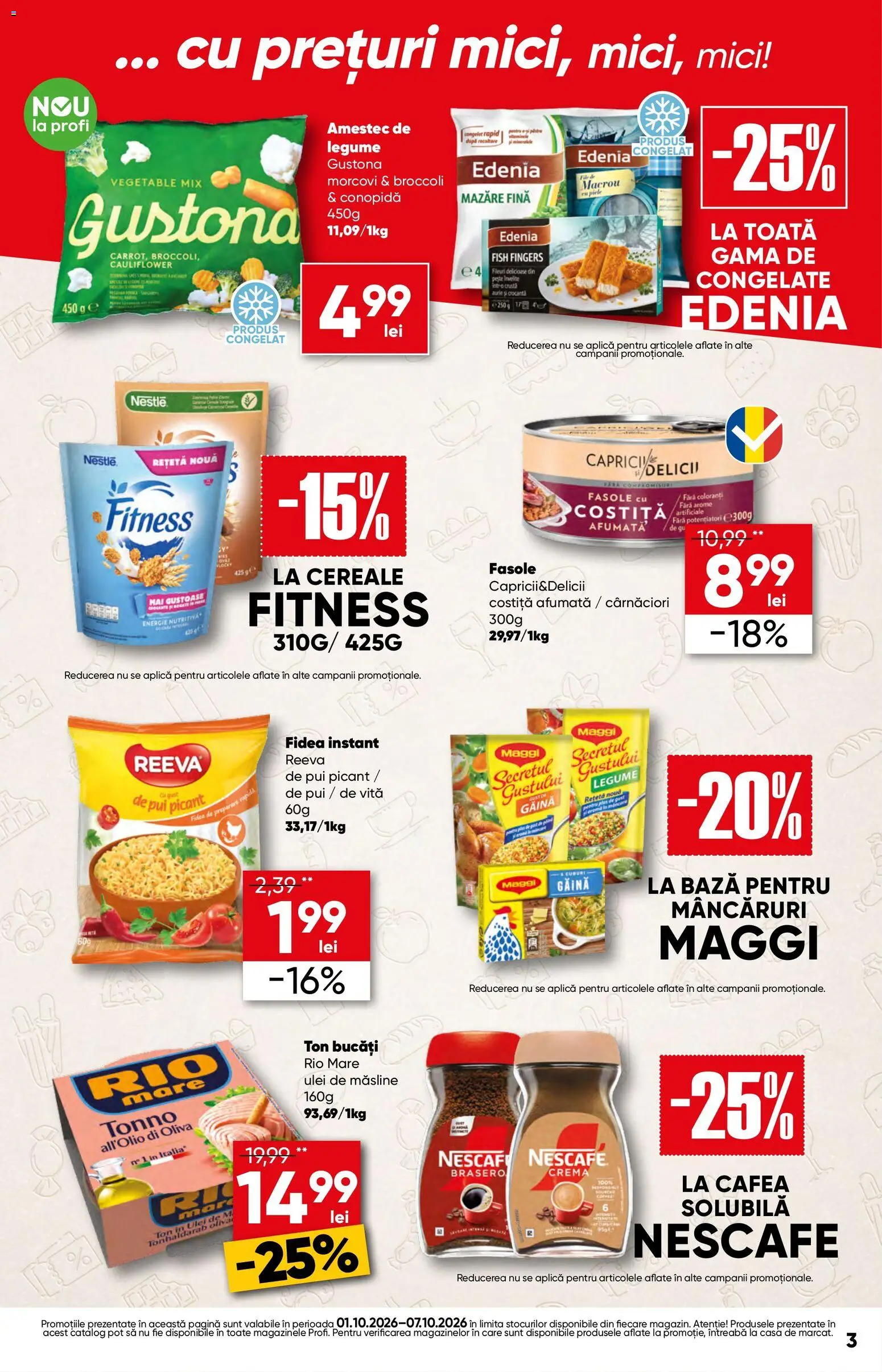 Noul catalog Profi – valabil de la 01.10.2026 | Pagină: 3 | Produse: Vită, Conopidă, Aplică, Cremă