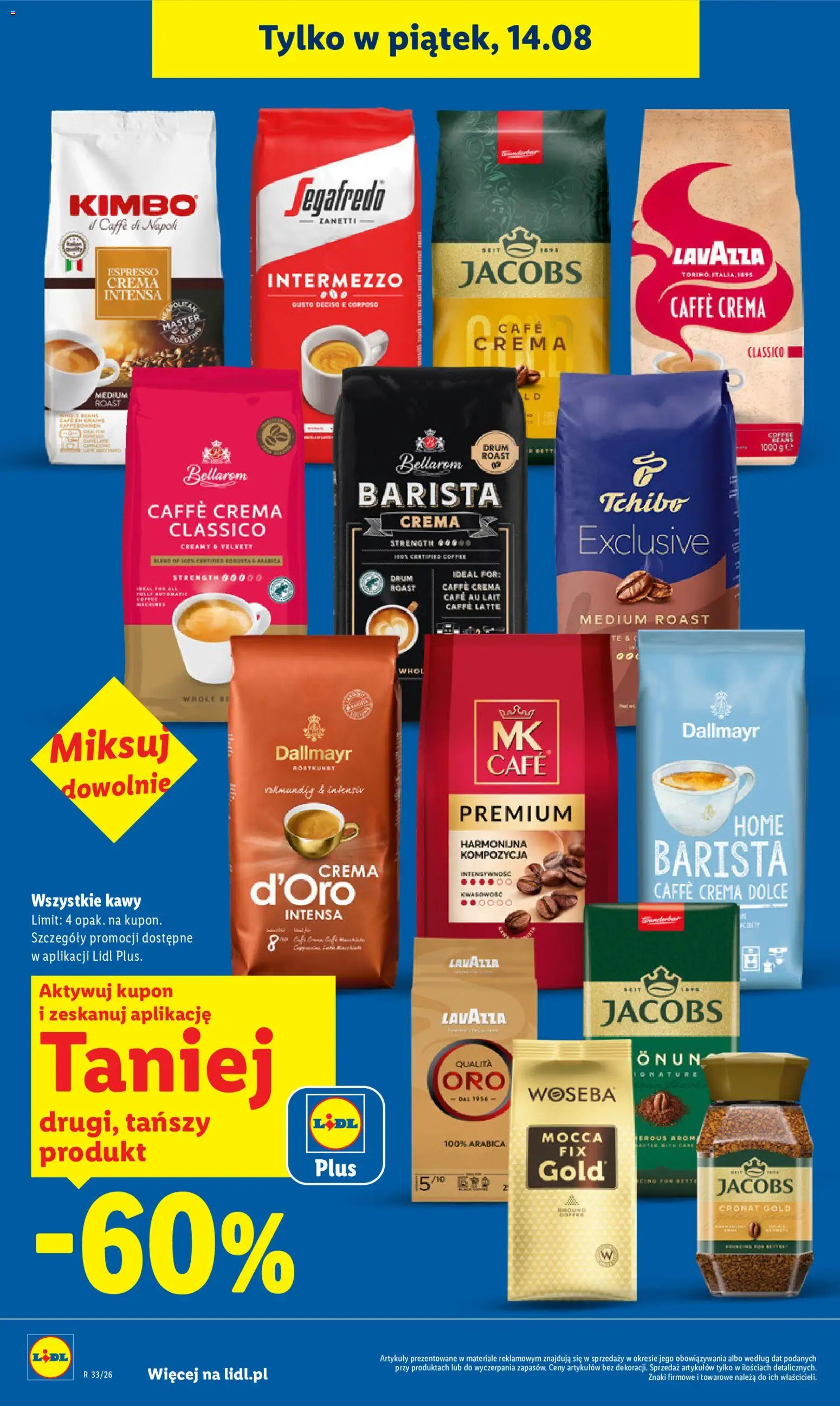 Lidl Polsko leták od 12.08.2026 | Strana: 12 | Produkty: Lavazza, Jacobs, Crema, Caffè crema