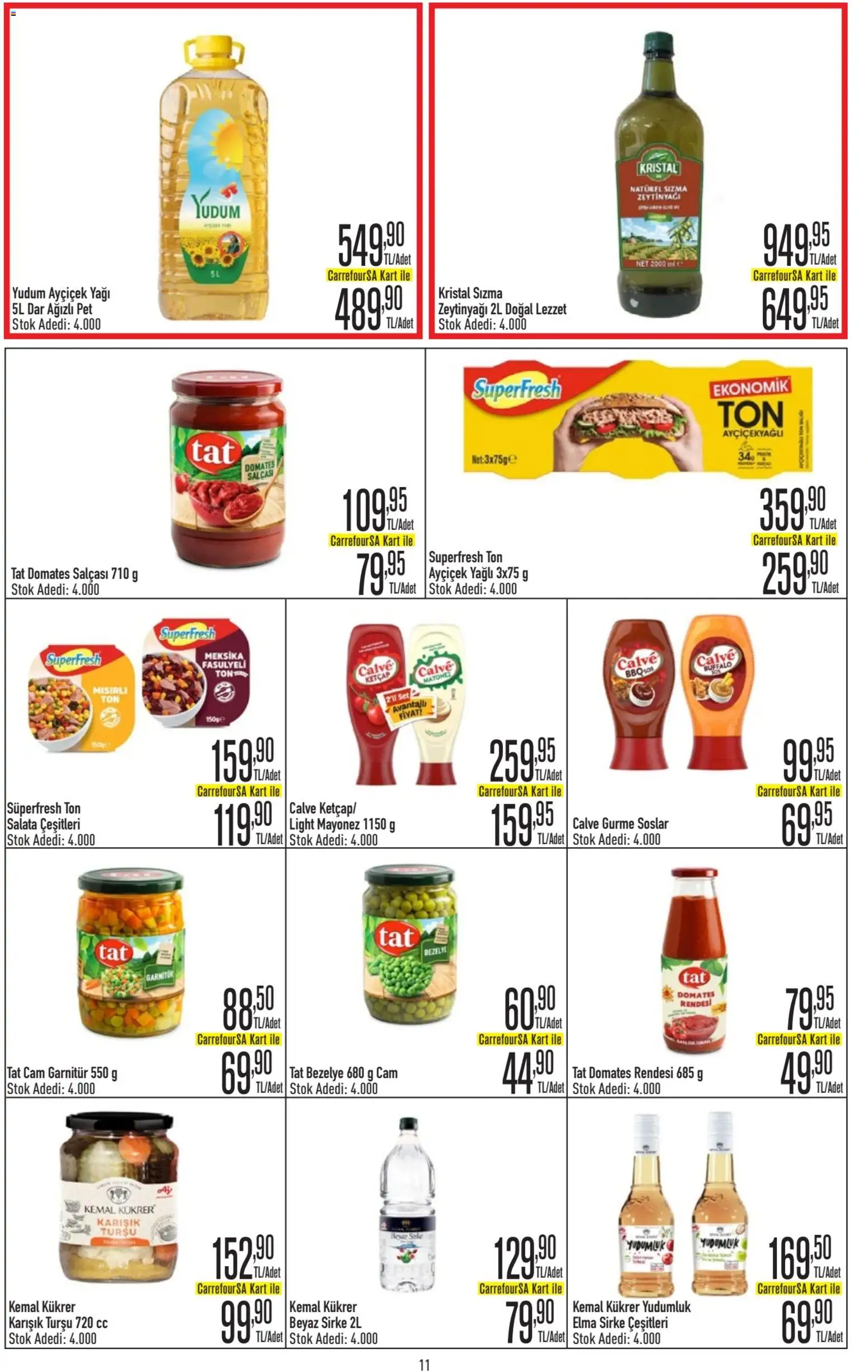 CarrefourSA Katalog - 09 Temmuz 2026 tarihinden itibaren geçerlidir | Sayfa: 11 | Ürünler: Elma, Domates, Mayonez, Bezelye