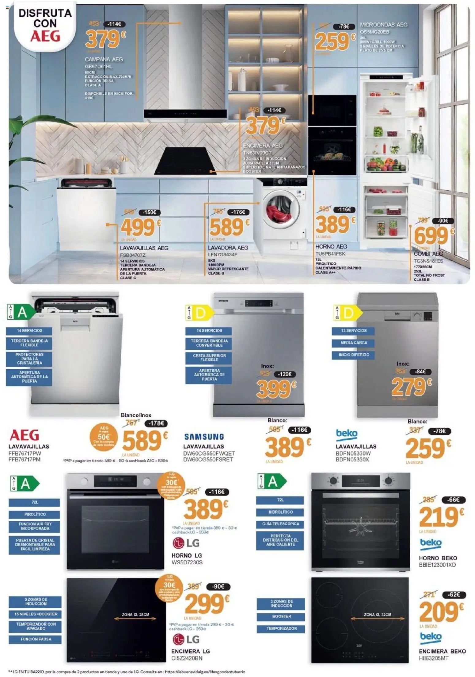 E.Leclerc folleto │ válido desde el 01/07/2026 | Página: 4 | Productos: Lavadora, Horno, Lavavajillas, Bandeja