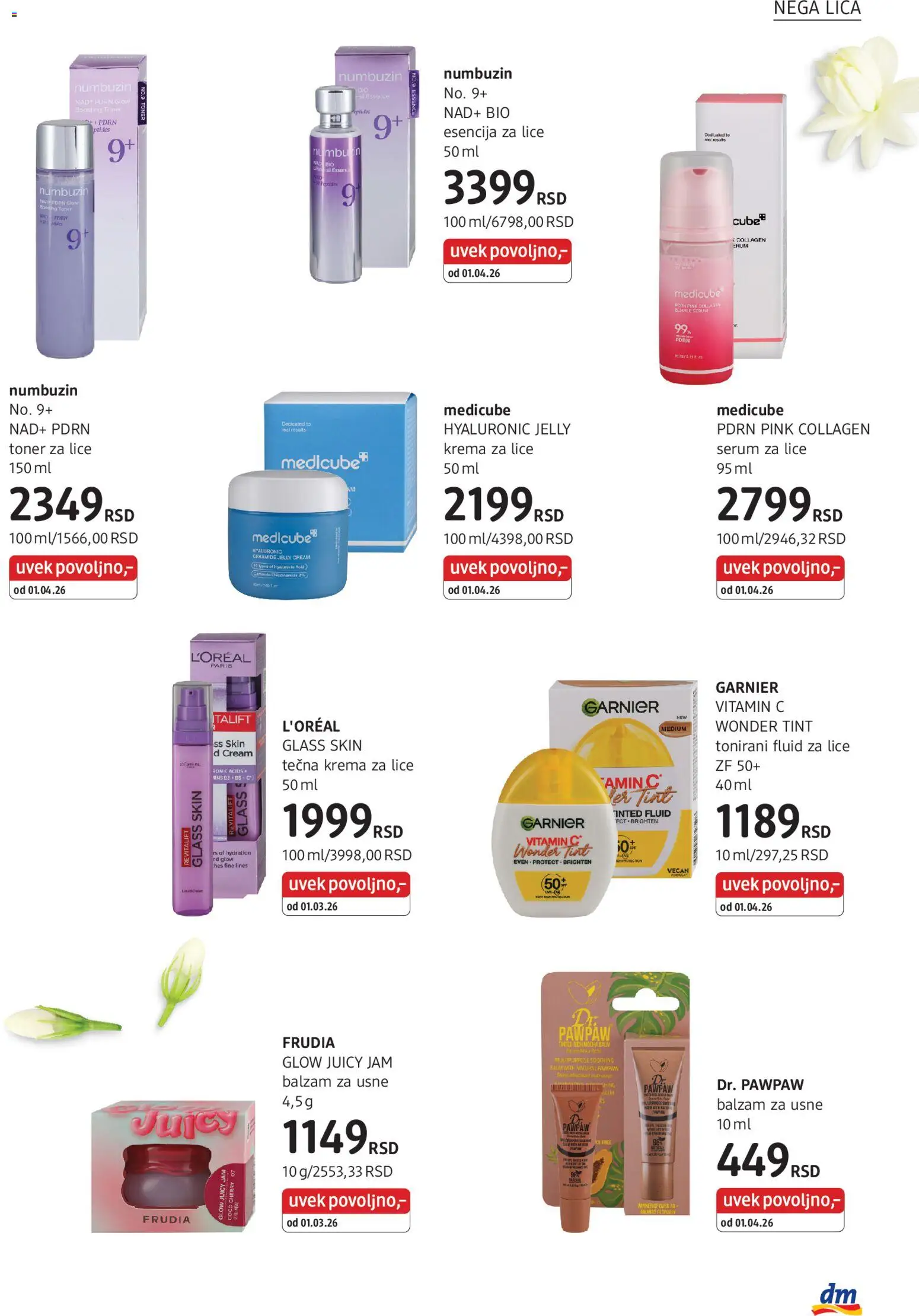 DM Drogerie katalog - važi od 01.04.2026 | Strana: 11 | Proizvode: Garnier, Balzam, Krema, Toner