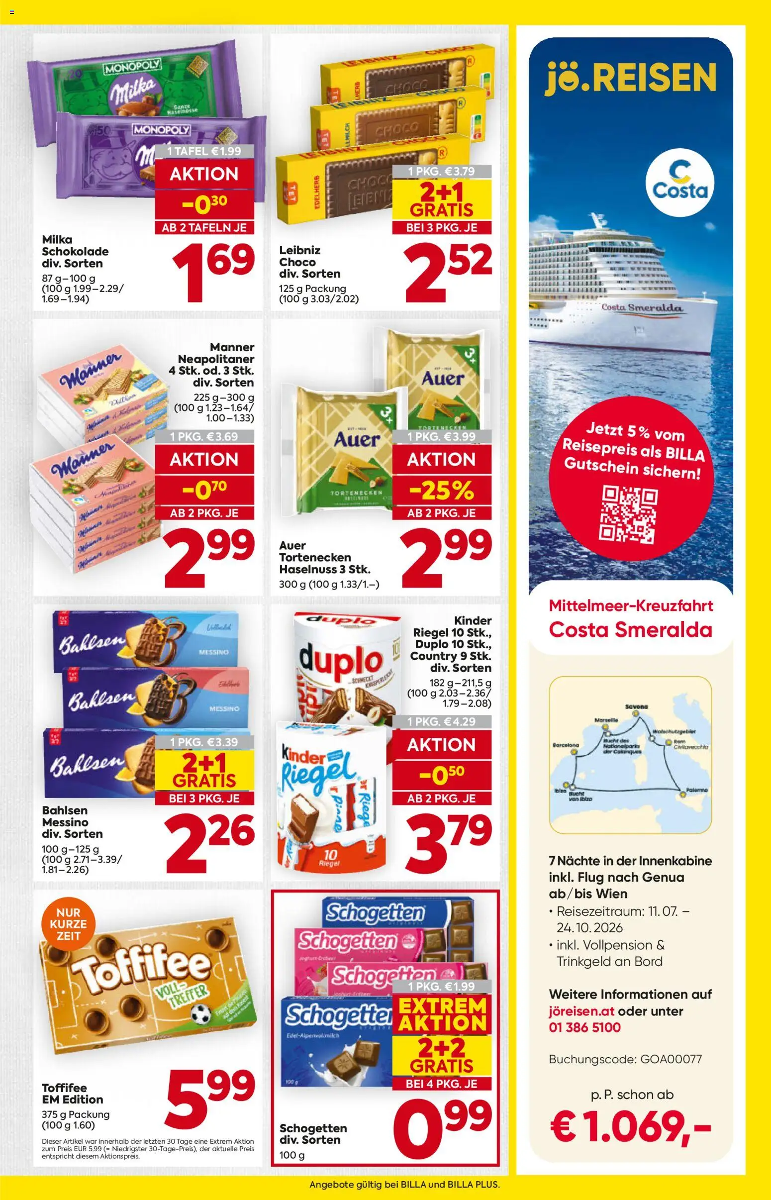 Billa AT akciós ujság - amely érvényes a következő dátumtól: 28.05.2026 | Oldal: 11 | Termékek: Duplo, Toffifee, Joghurt