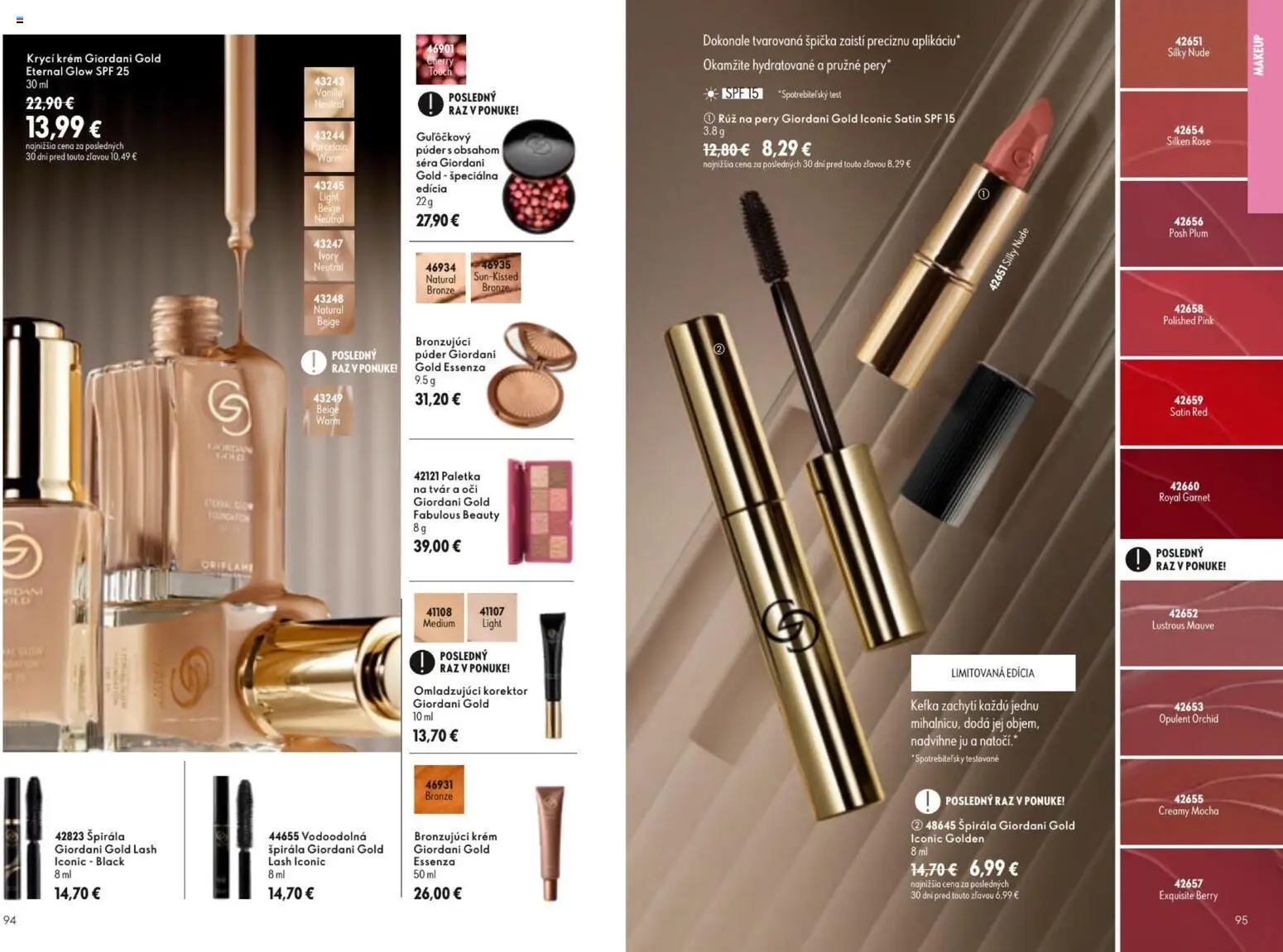 Nové Oriflame akcie – leták je platný od 09.09.2026 | Strana: 48 | Produkty: Púder, Rúž na pery, Krém, Mocha