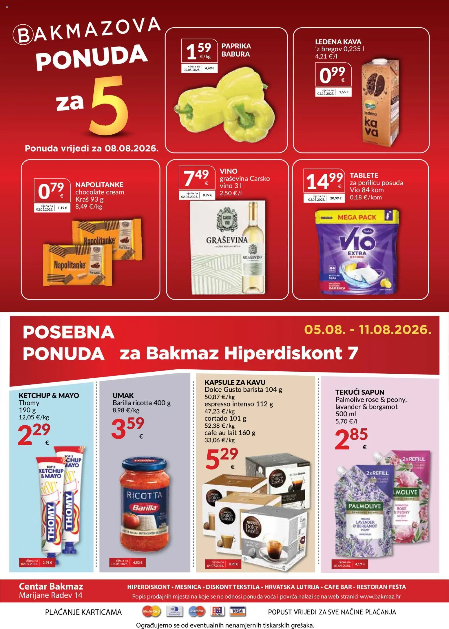 Bakmaz katalog | vrijedi od 05.08.2026 | Stranica: 8 | Proizvodi: Ricotta, Kava, Ledena kava, Kapsule