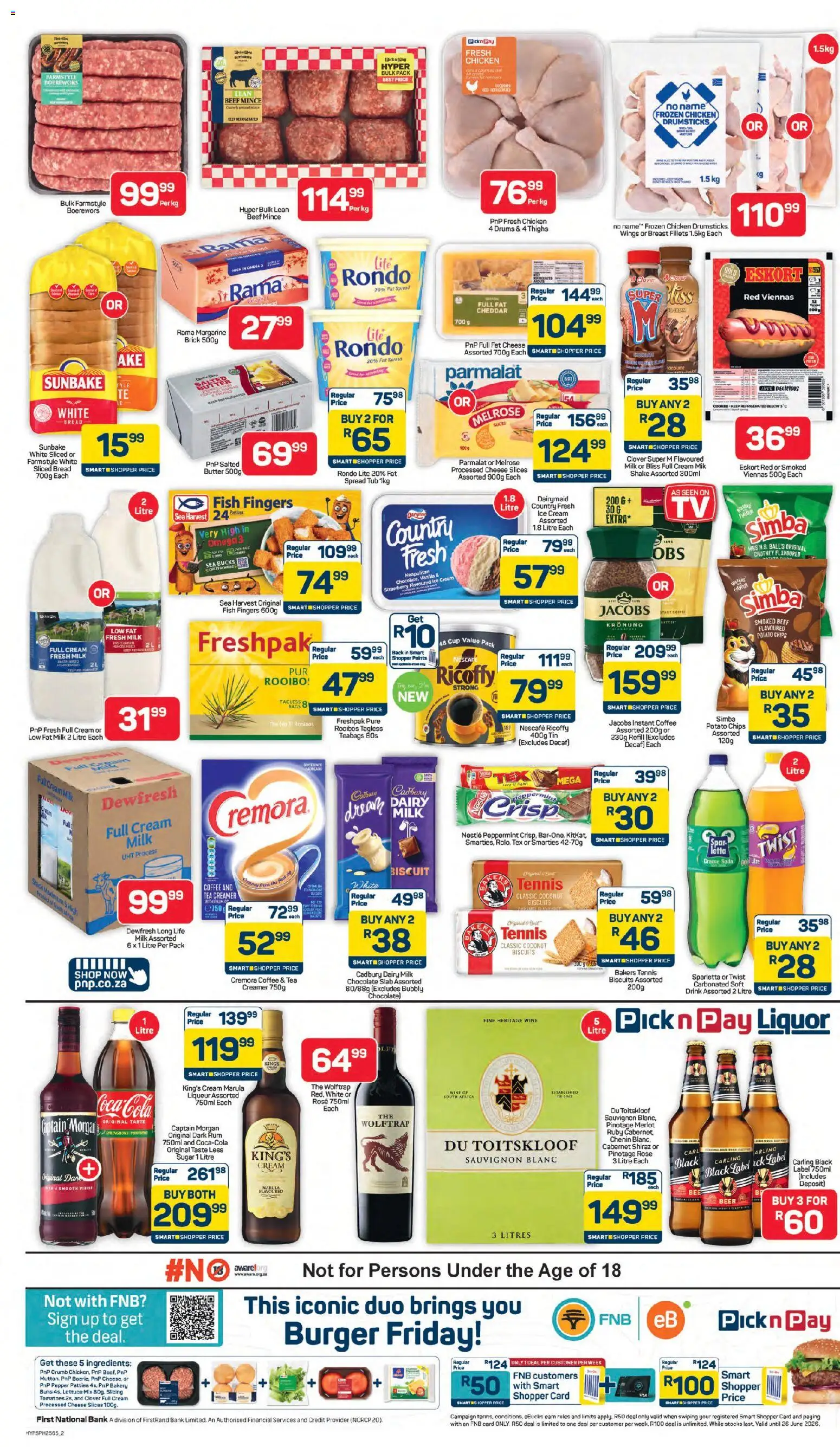 New Pick n Pay catalogue – valid from 08.06.2026 | Page: 2 | Products: Cheese, Coffee, Fish, Pepper