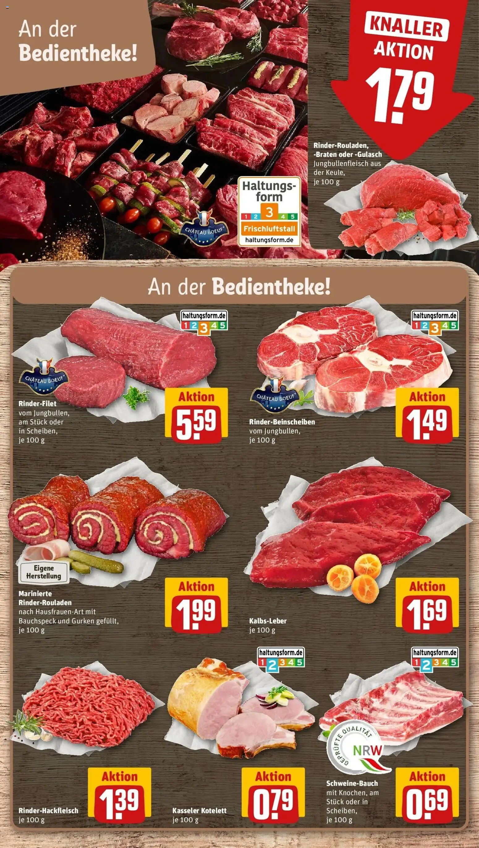 REWE Prospekt ab 26.10.2026 zum Blättern » Angebote | Seite: 8 | Produkte: Schweinebauch, Kalbsleber, Gulasch, Gurken