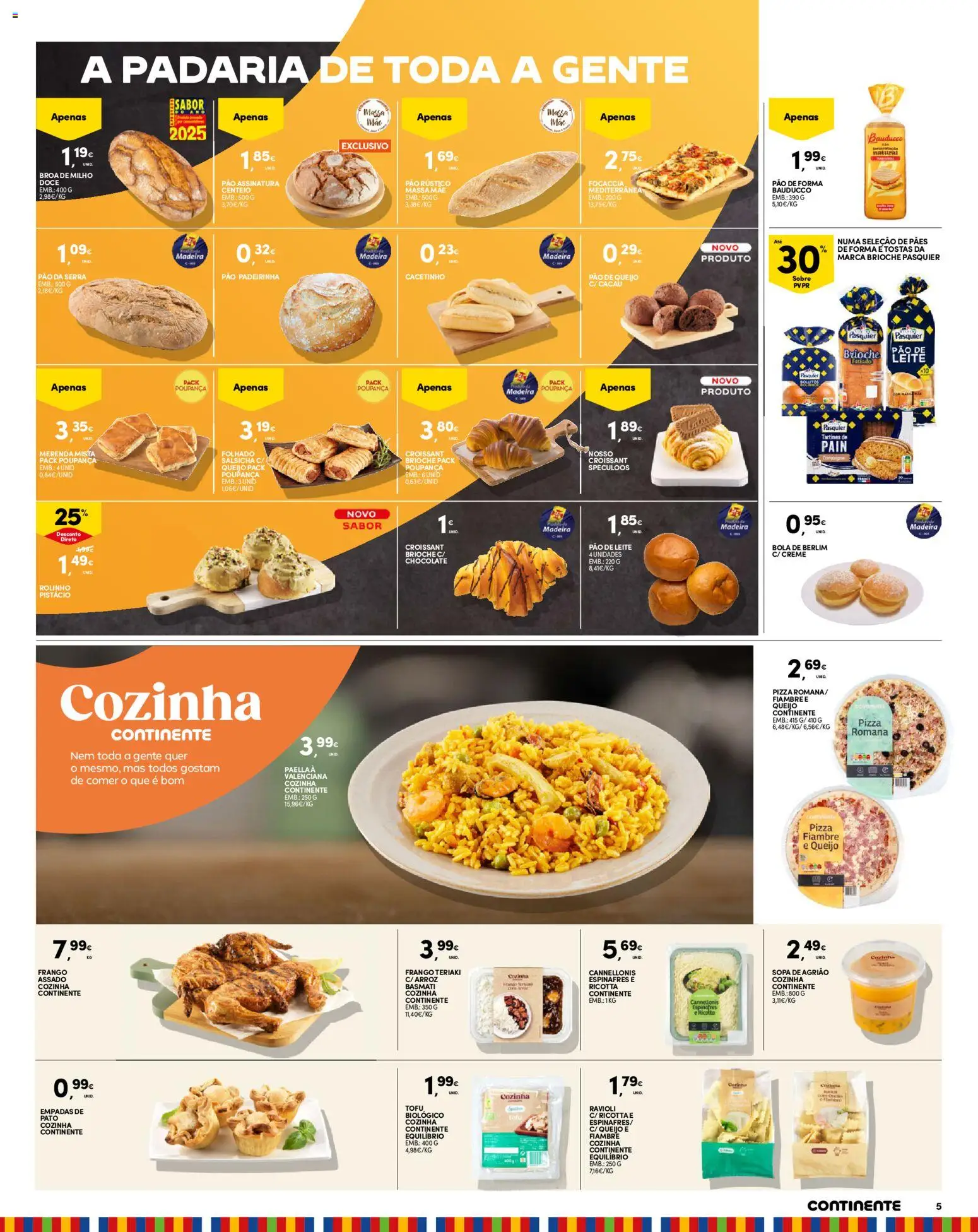 Continente Madeira │ válido de 11/08/2026 | Página: 5 | Produtos: Pão de forma, Cacau, Queijo, Agrião