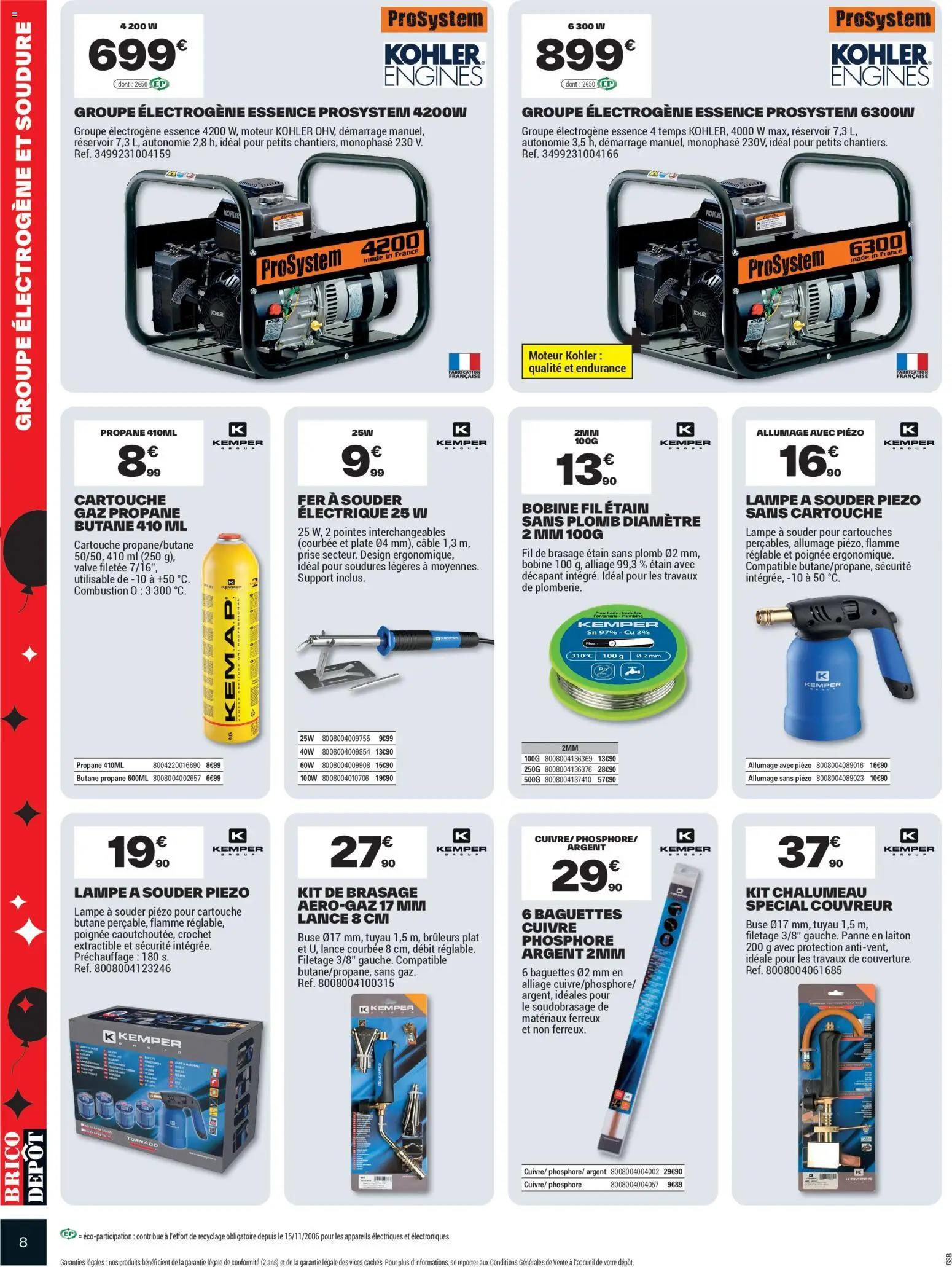 {H1} | Page: 8 | Produits: Câble, Tuyau, Prise, Lampe