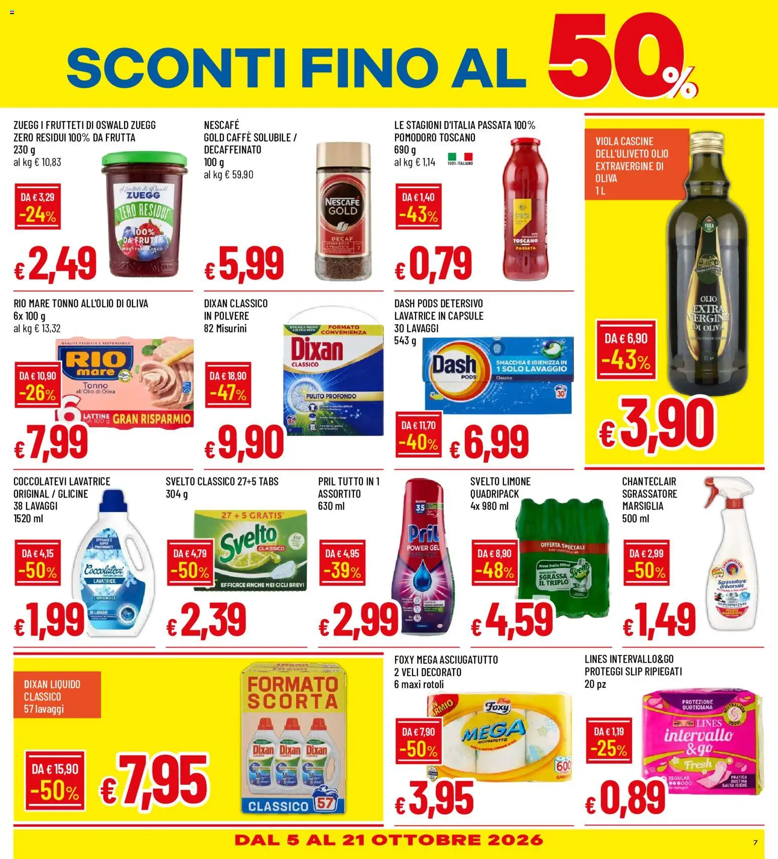 Volantino Galassia del 30/09/2026 | Pagina: 7 | Prodotti: Caffè, Pomodoro, Lavatrice, Tonno