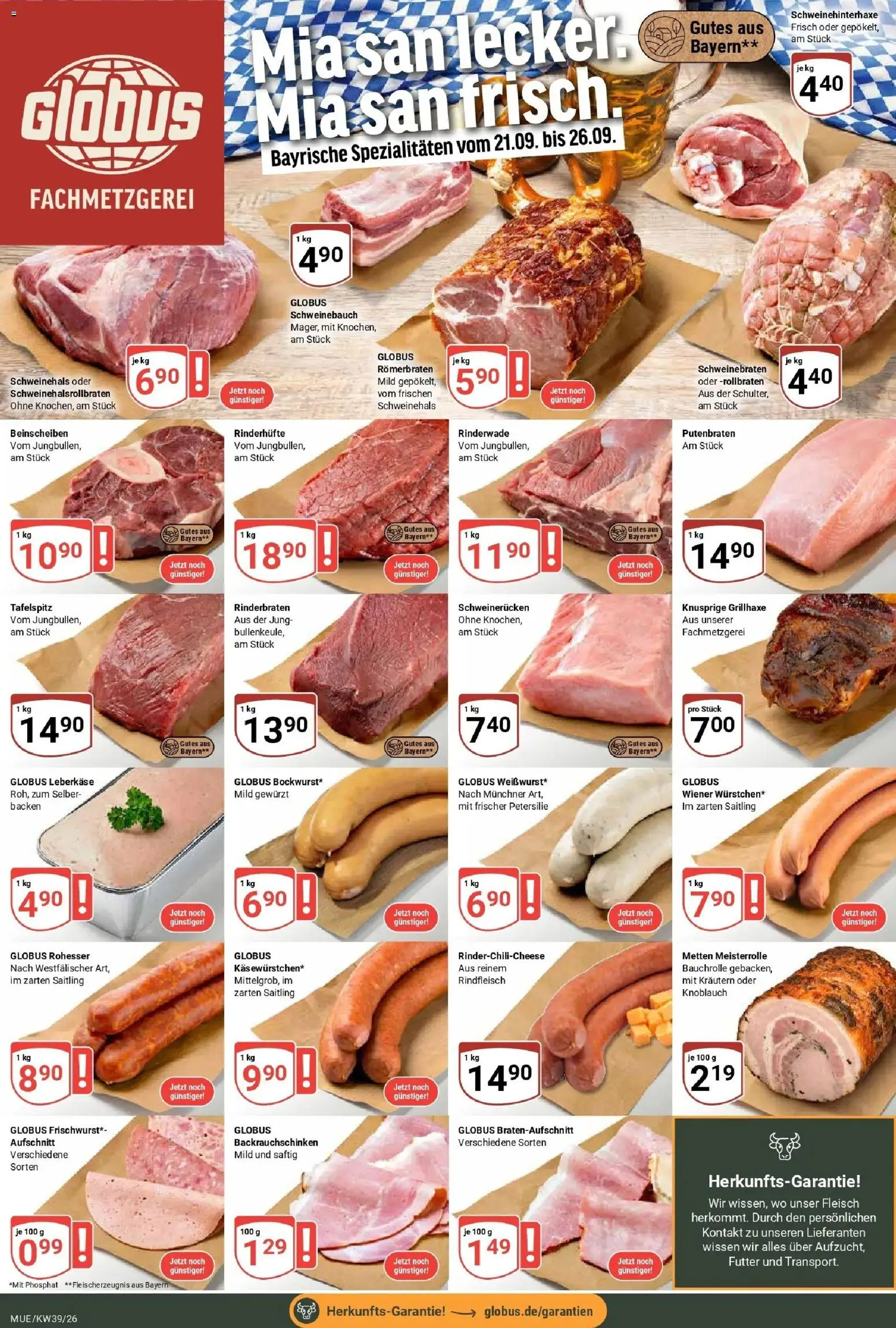 Globus Prospekt Mühldorf (ab 21.09.2026) » Angebote online | Seite: 8 | Produkte: Spezialitäten, Knoblauch, Petersilie, Leberkase