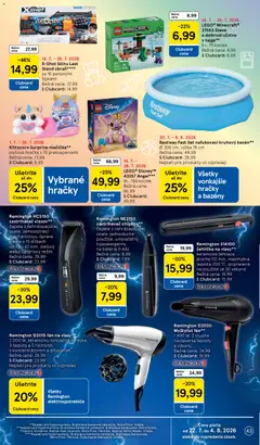 Tesco leták platný od 22.07.2026 | Strana: 43 | Produkty: Bazény, Zastrihávač vlasov, Fén na vlasy, Žehlička na vlasy